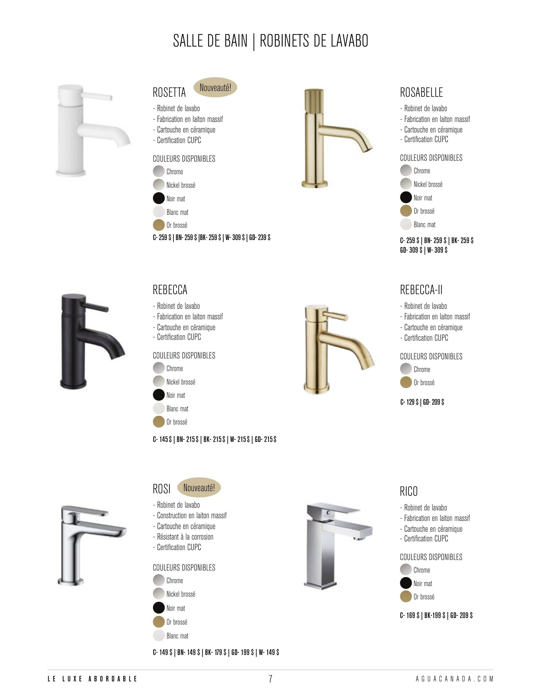 Agua Canada Annual Product Catalog Flyer January 1 - December 31, 2026