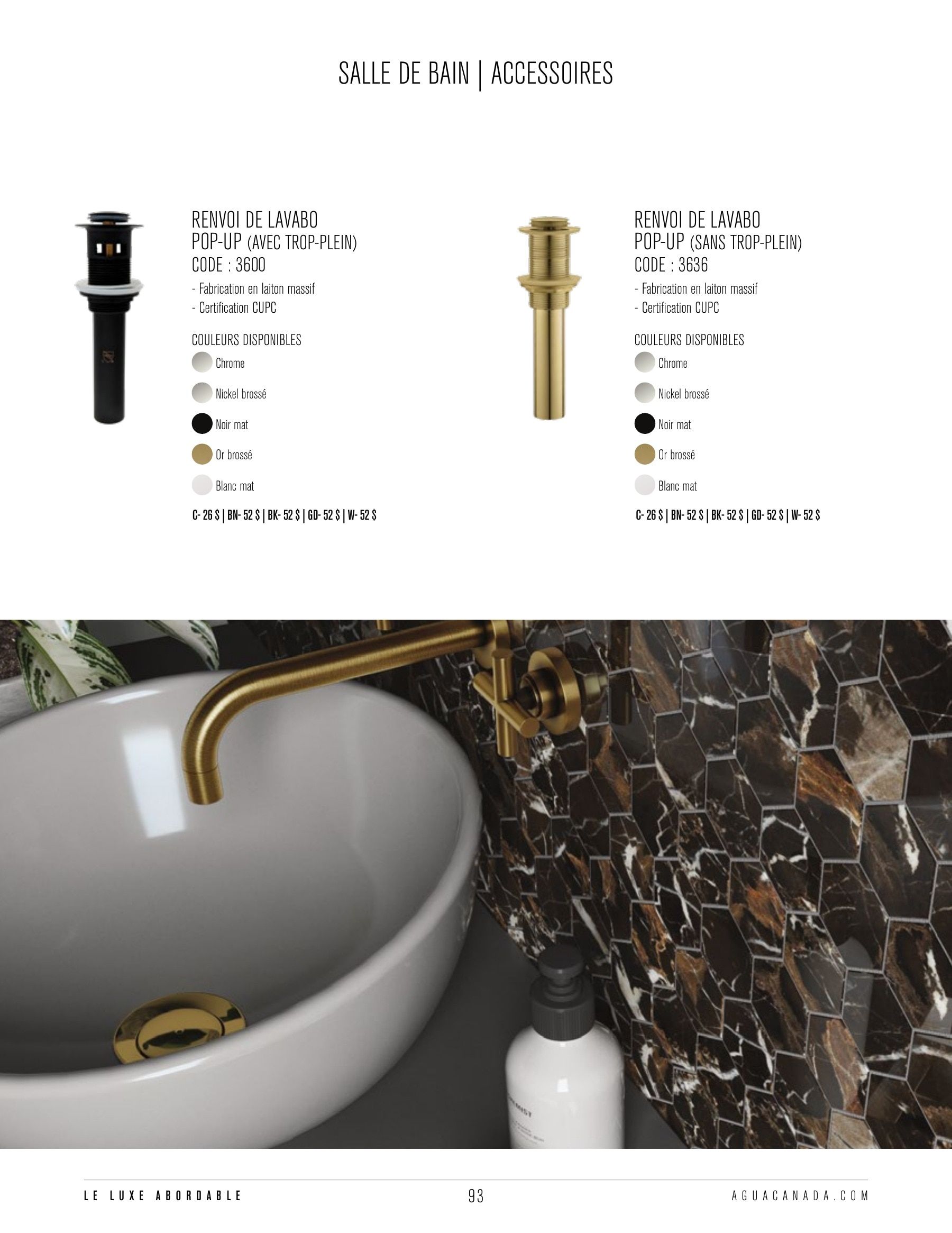Agua Canada Annual Product Catalog Flyer January 1 - December 31, 2026