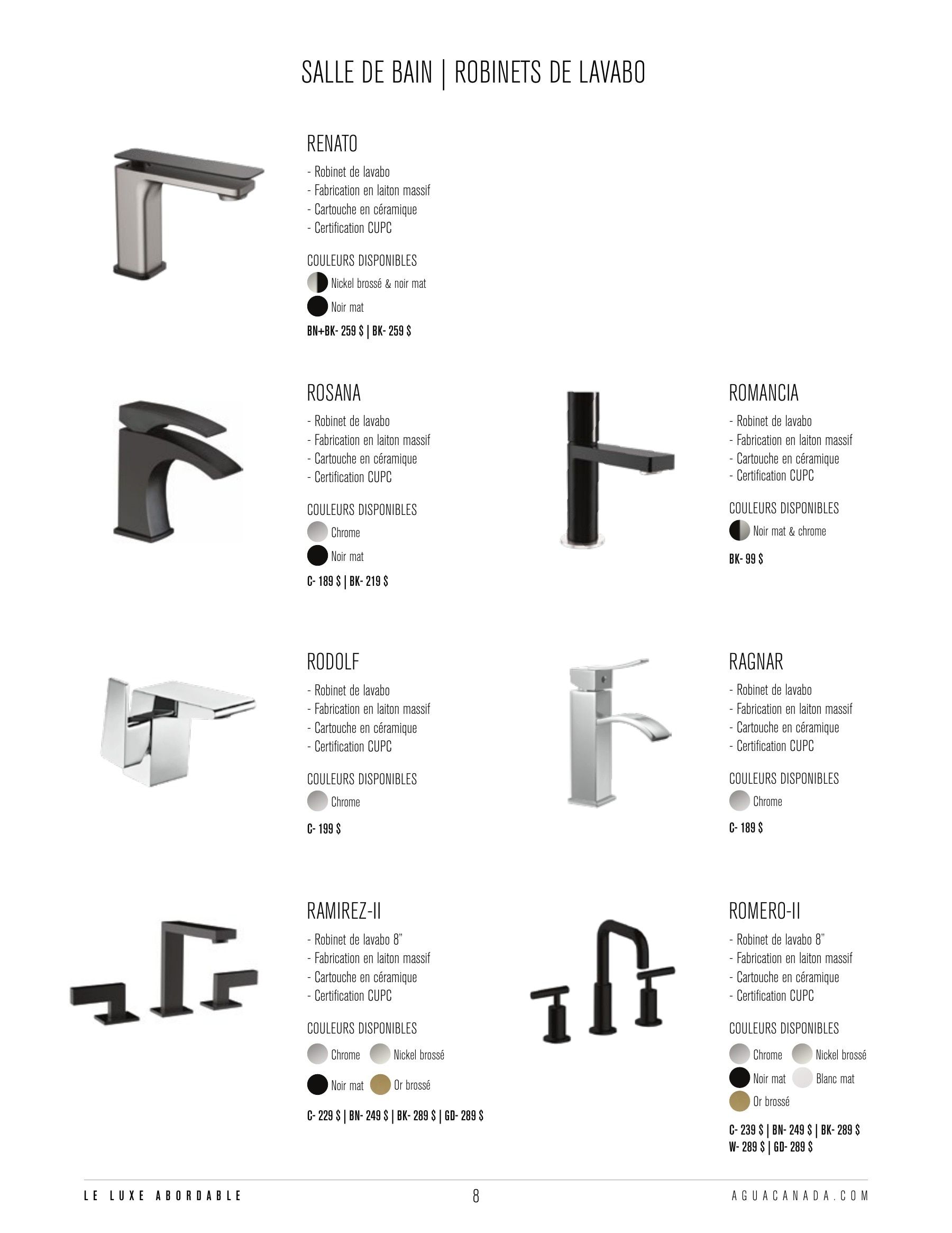 Agua Canada Annual Product Catalog Flyer January 1 - December 31, 2026