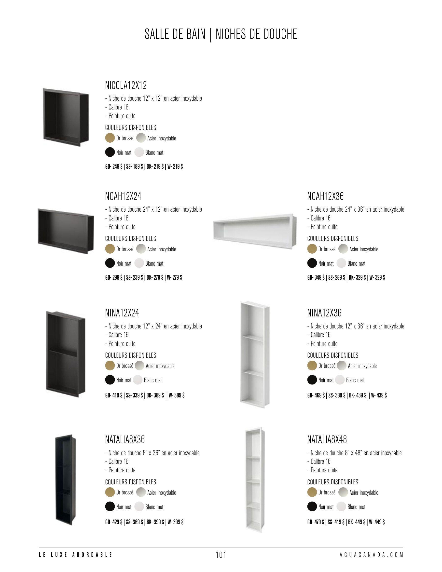Agua Canada Annual Product Catalog Flyer January 1 - December 31, 2026