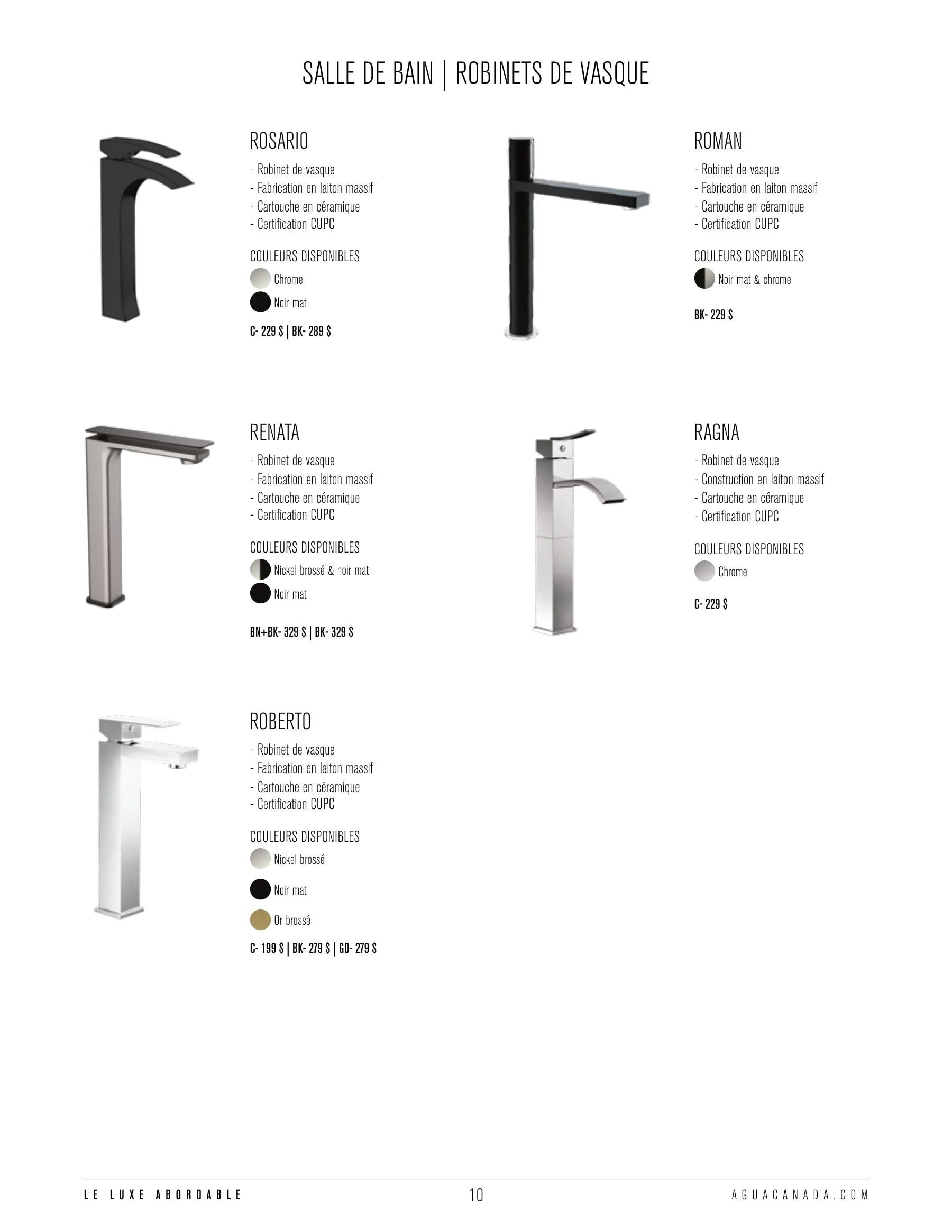 Agua Canada Annual Product Catalog Flyer January 1 - December 31, 2026