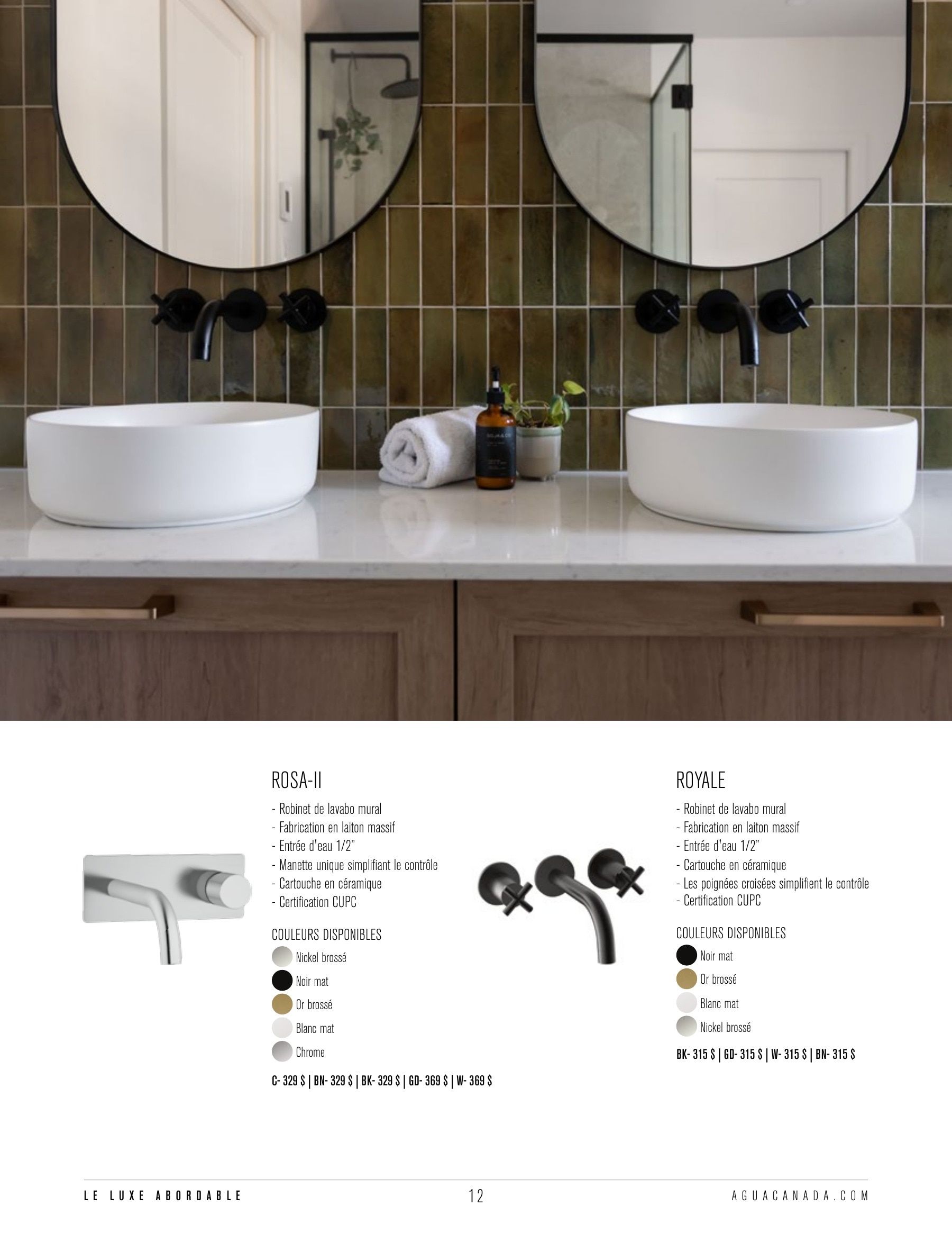 Agua Canada Annual Product Catalog Flyer January 1 - December 31, 2026