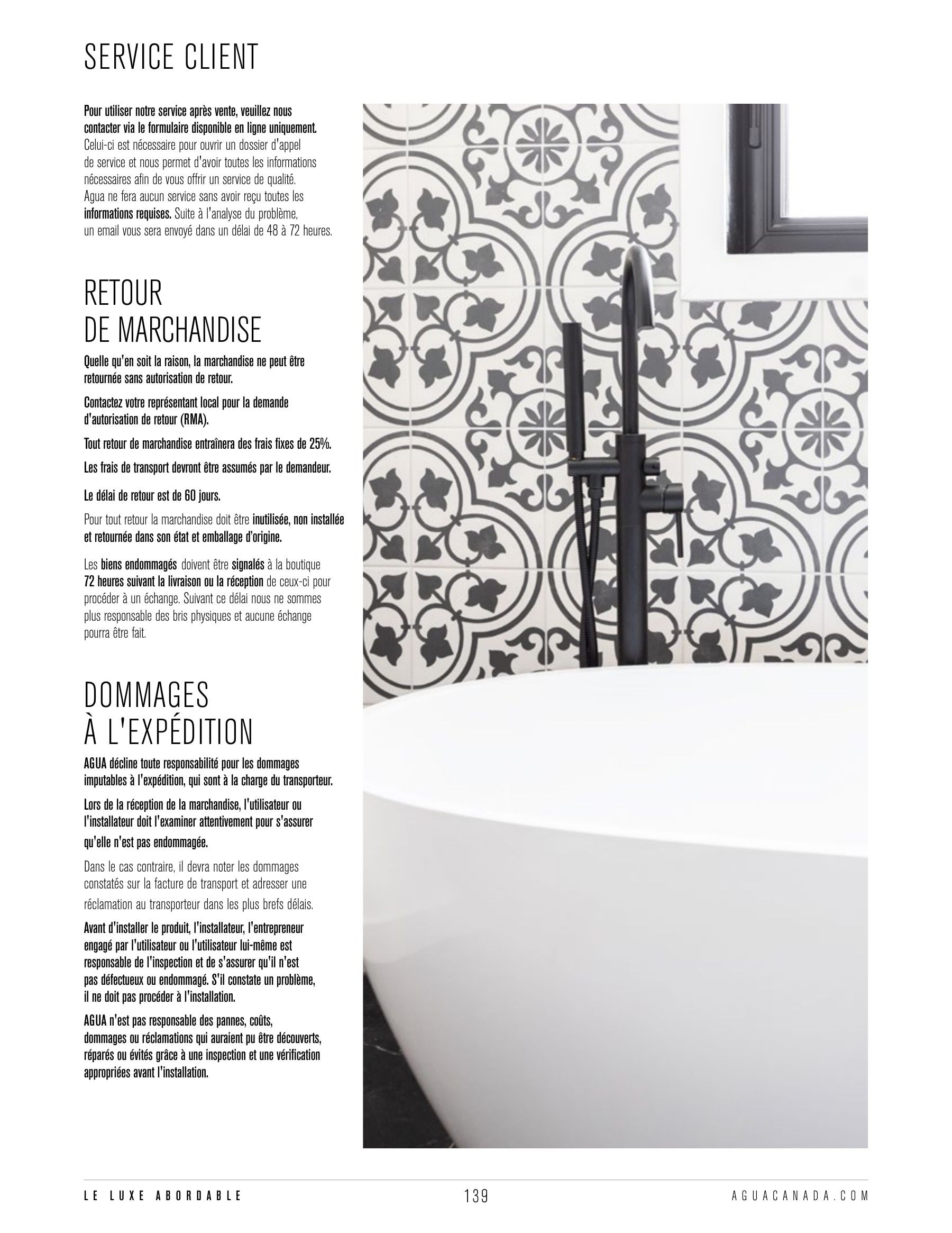 Agua Canada Annual Product Catalog Flyer January 1 - December 31, 2026