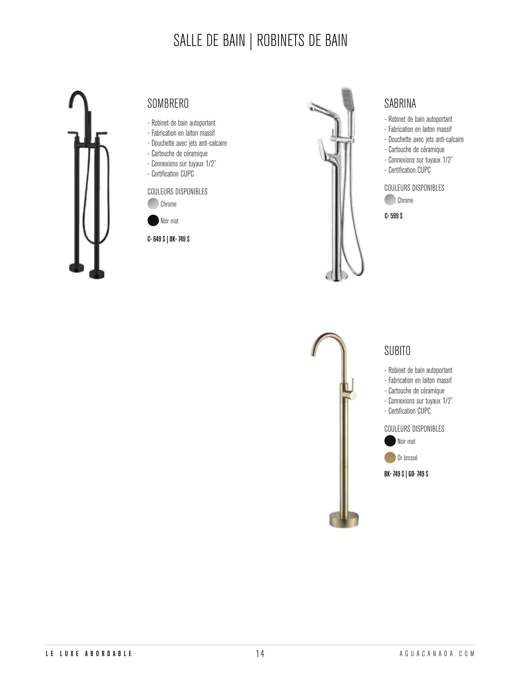 Agua Canada Annual Product Catalog Flyer January 1 - December 31, 2026