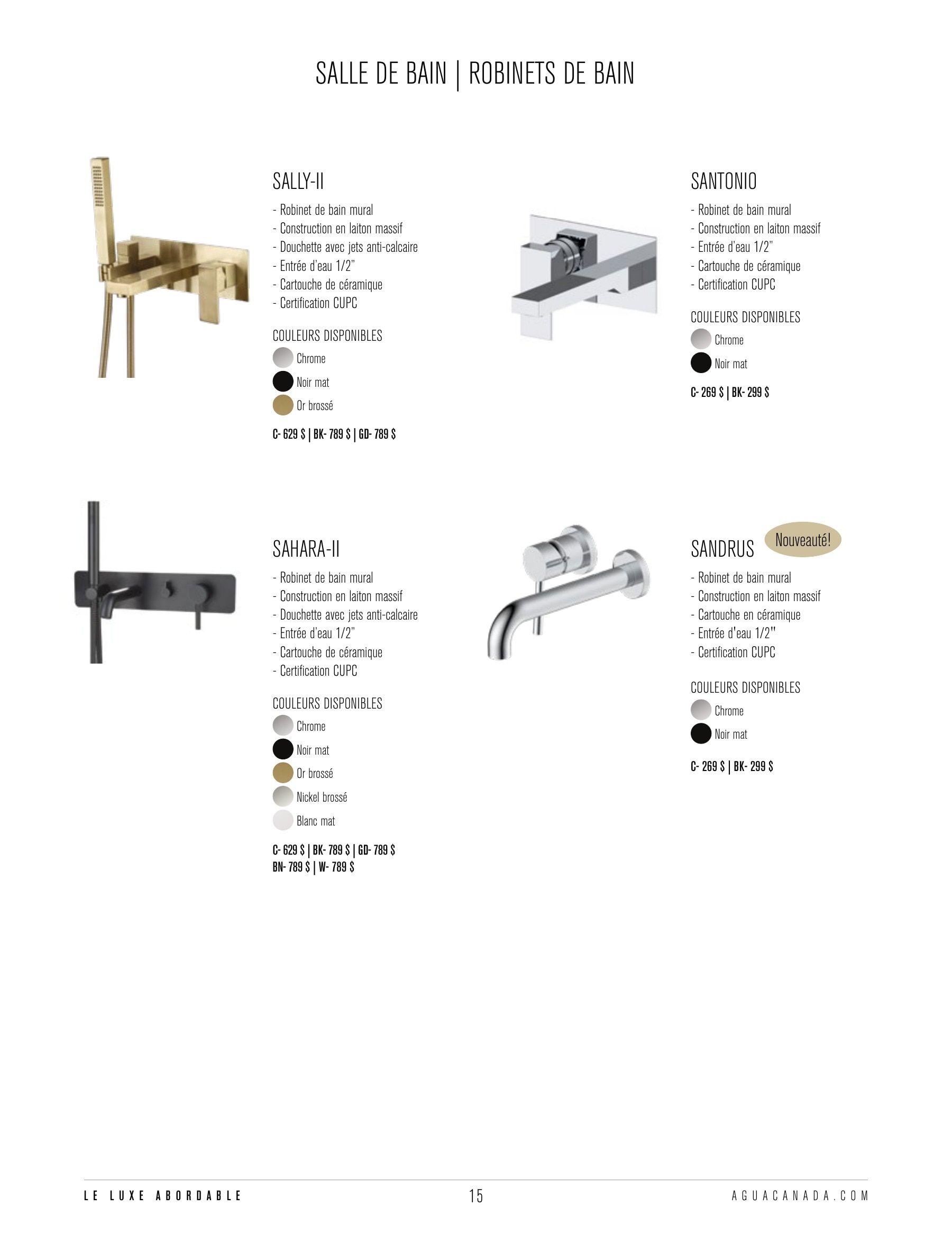 Agua Canada Annual Product Catalog Flyer January 1 - December 31, 2026