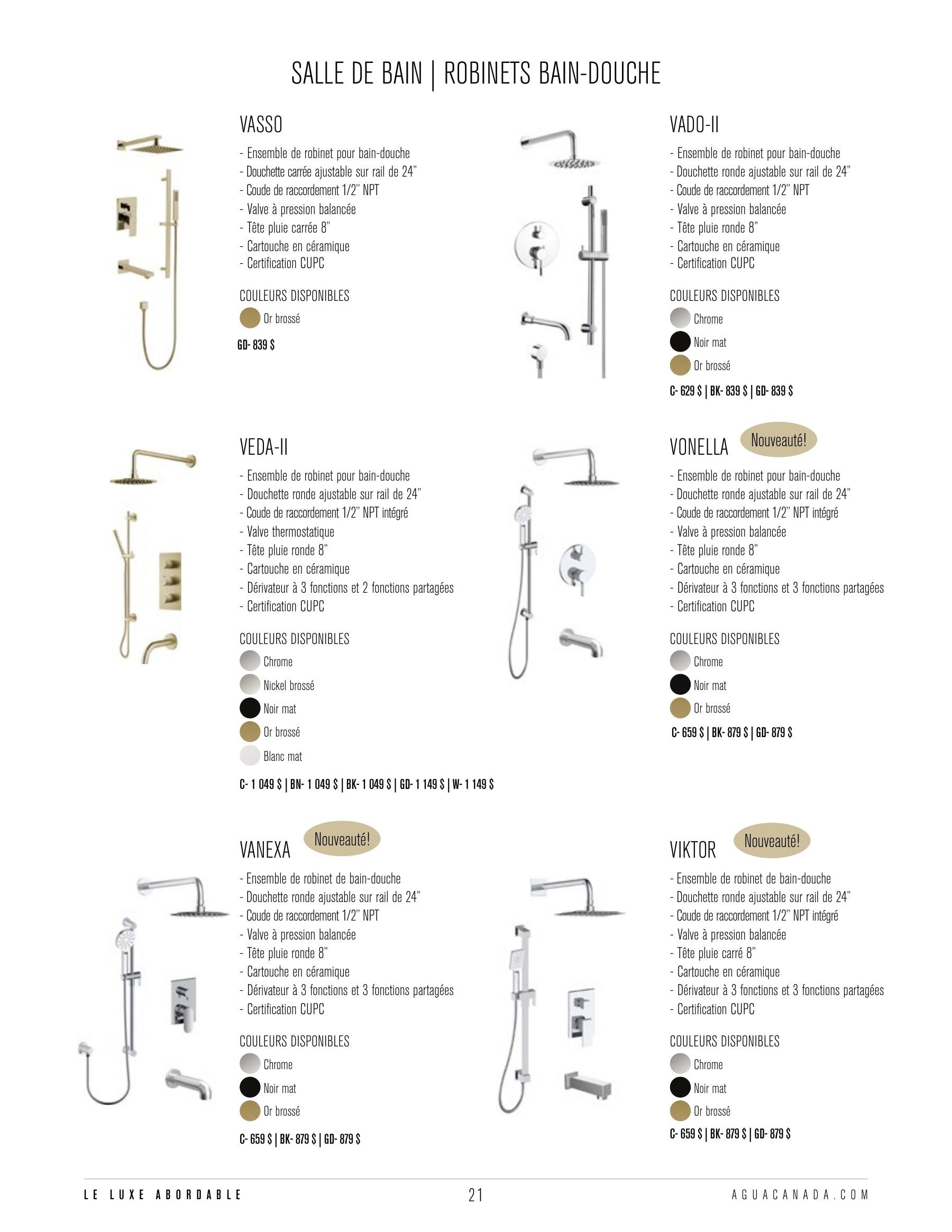 Agua Canada Annual Product Catalog Flyer January 1 - December 31, 2026