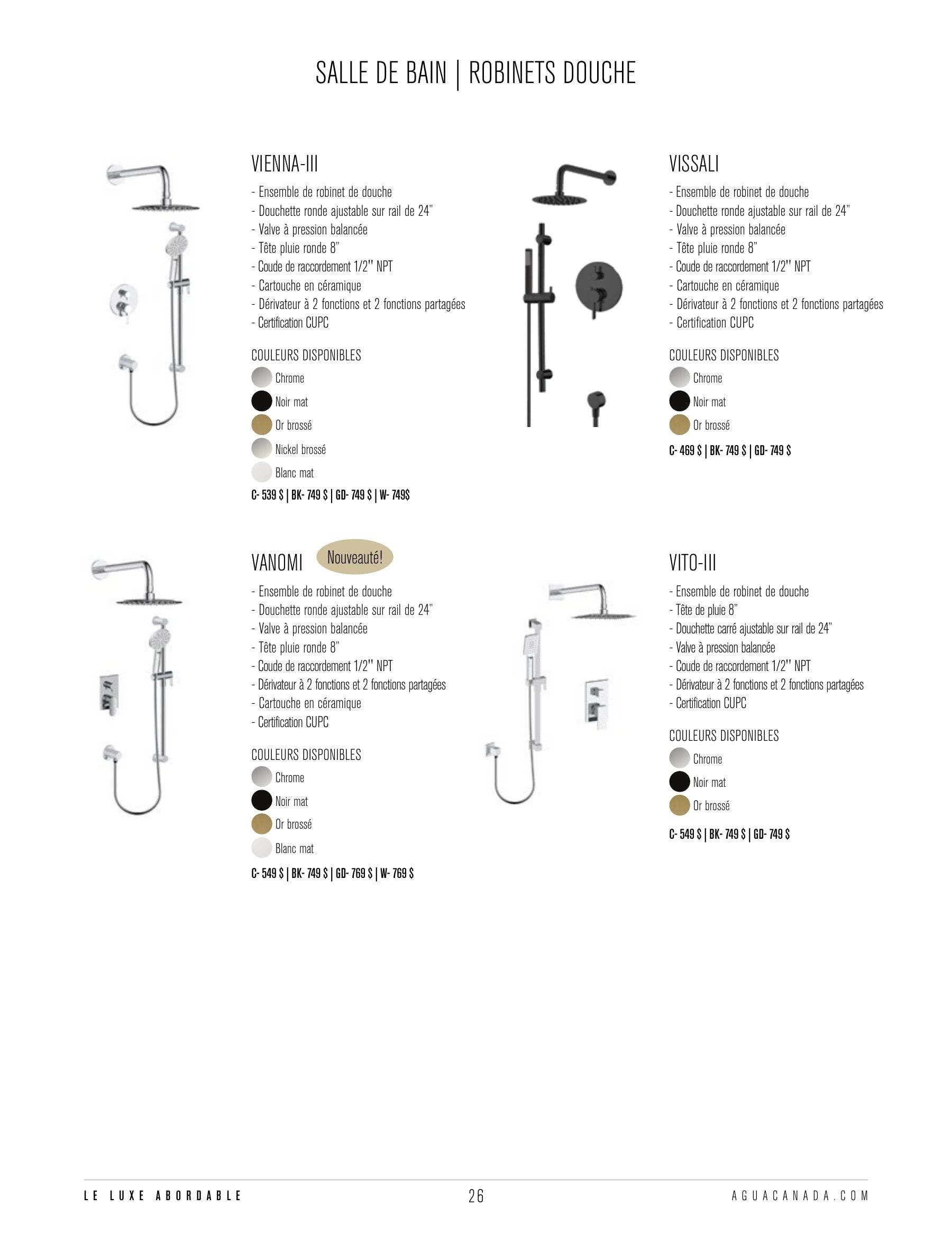 Agua Canada Annual Product Catalog Flyer January 1 - December 31, 2026