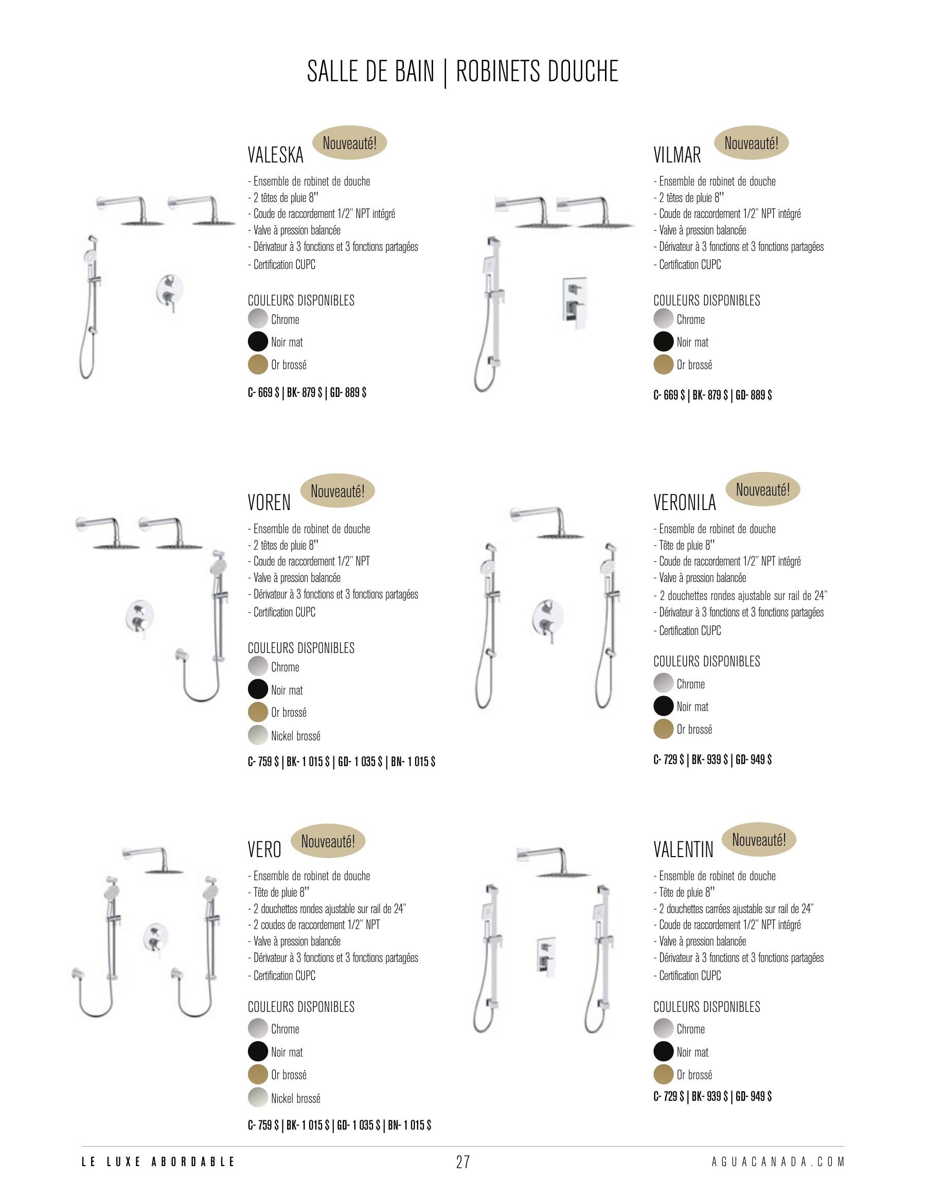 Agua Canada Annual Product Catalog Flyer January 1 - December 31, 2026