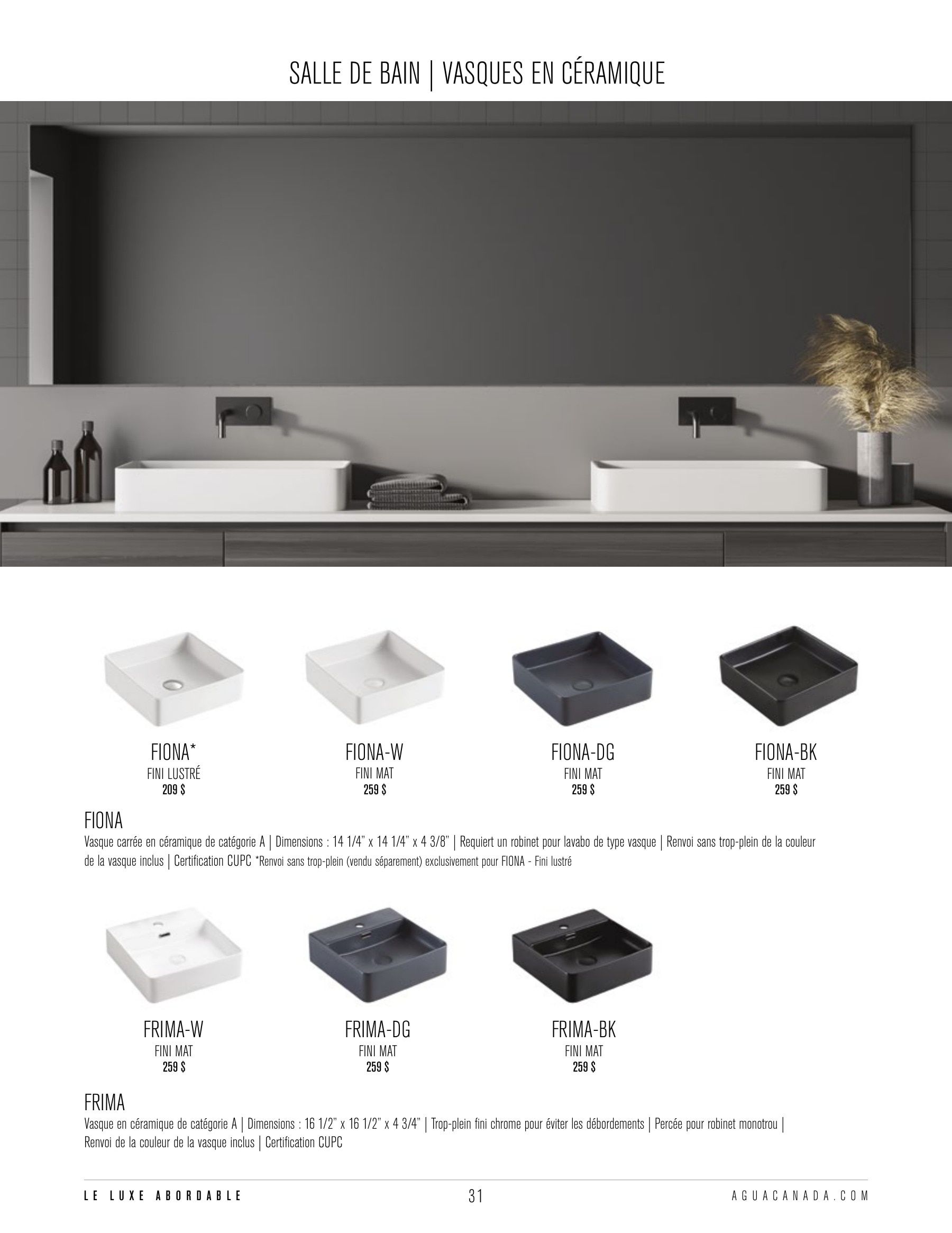 Agua Canada Annual Product Catalog Flyer January 1 - December 31, 2026