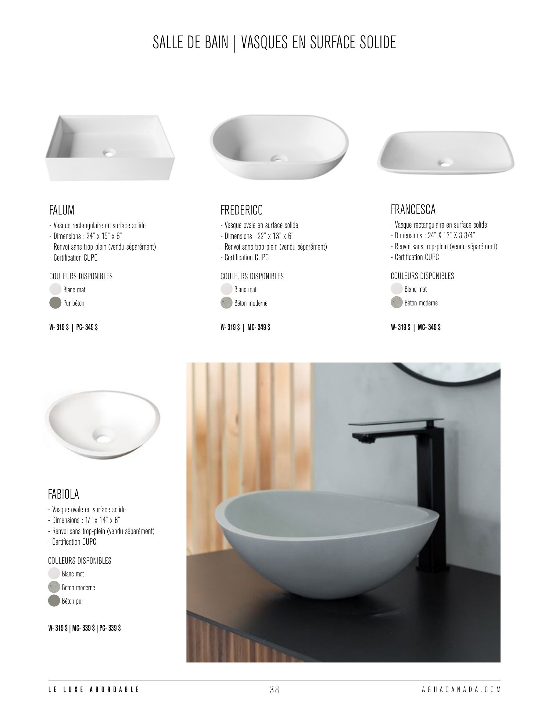 Agua Canada Annual Product Catalog Flyer January 1 - December 31, 2026