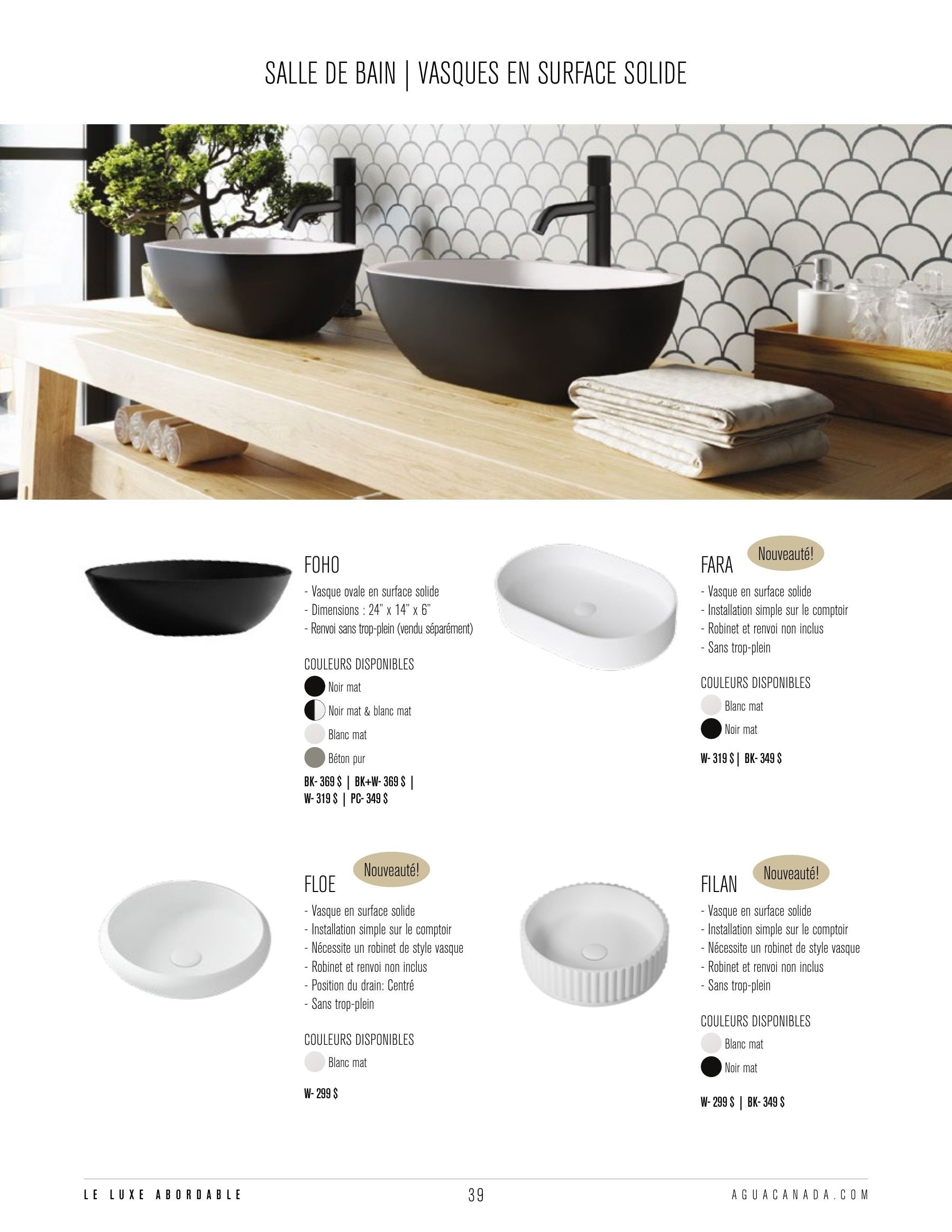 Agua Canada Annual Product Catalog Flyer January 1 - December 31, 2026
