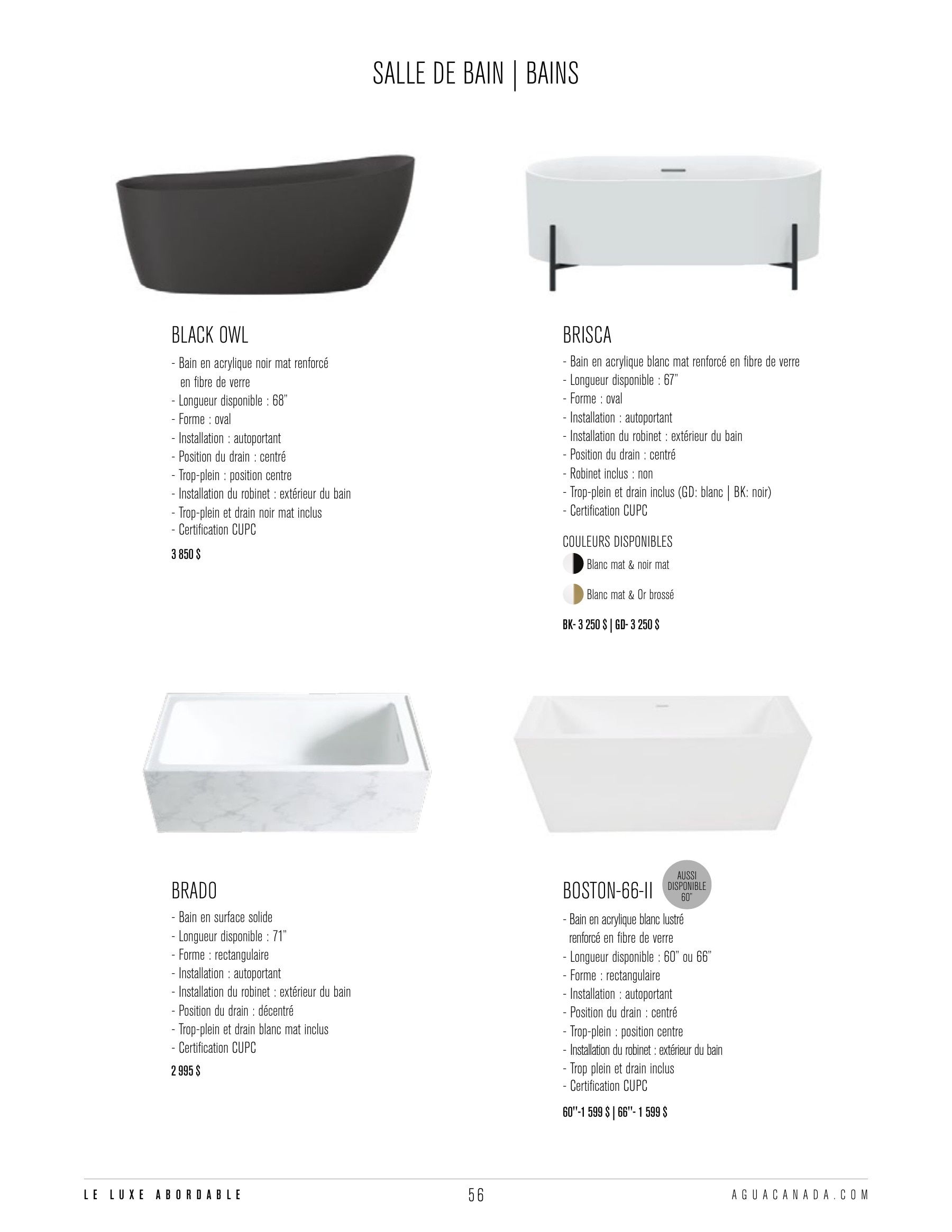 Agua Canada Annual Product Catalog Flyer January 1 - December 31, 2026