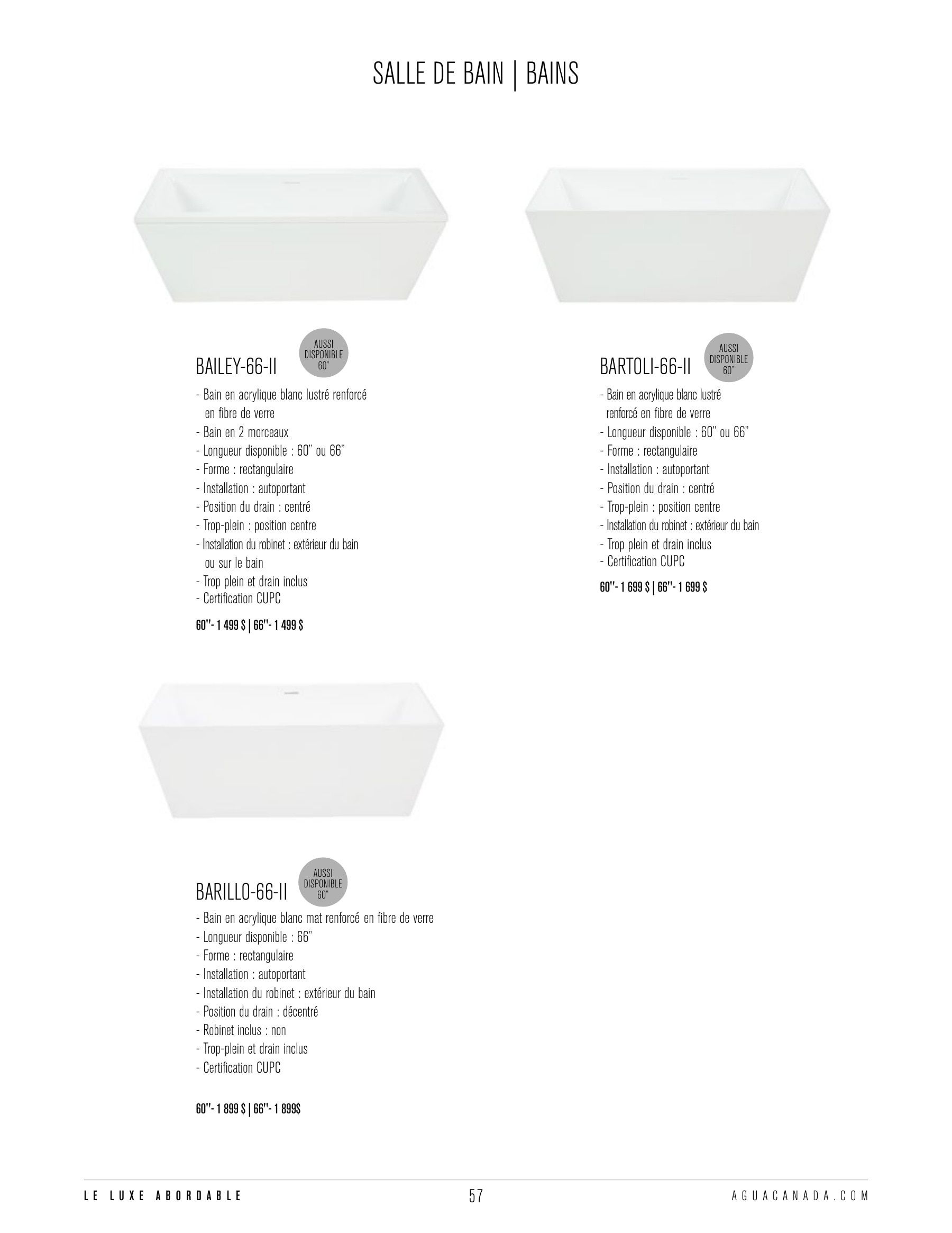 Agua Canada Annual Product Catalog Flyer January 1 - December 31, 2026