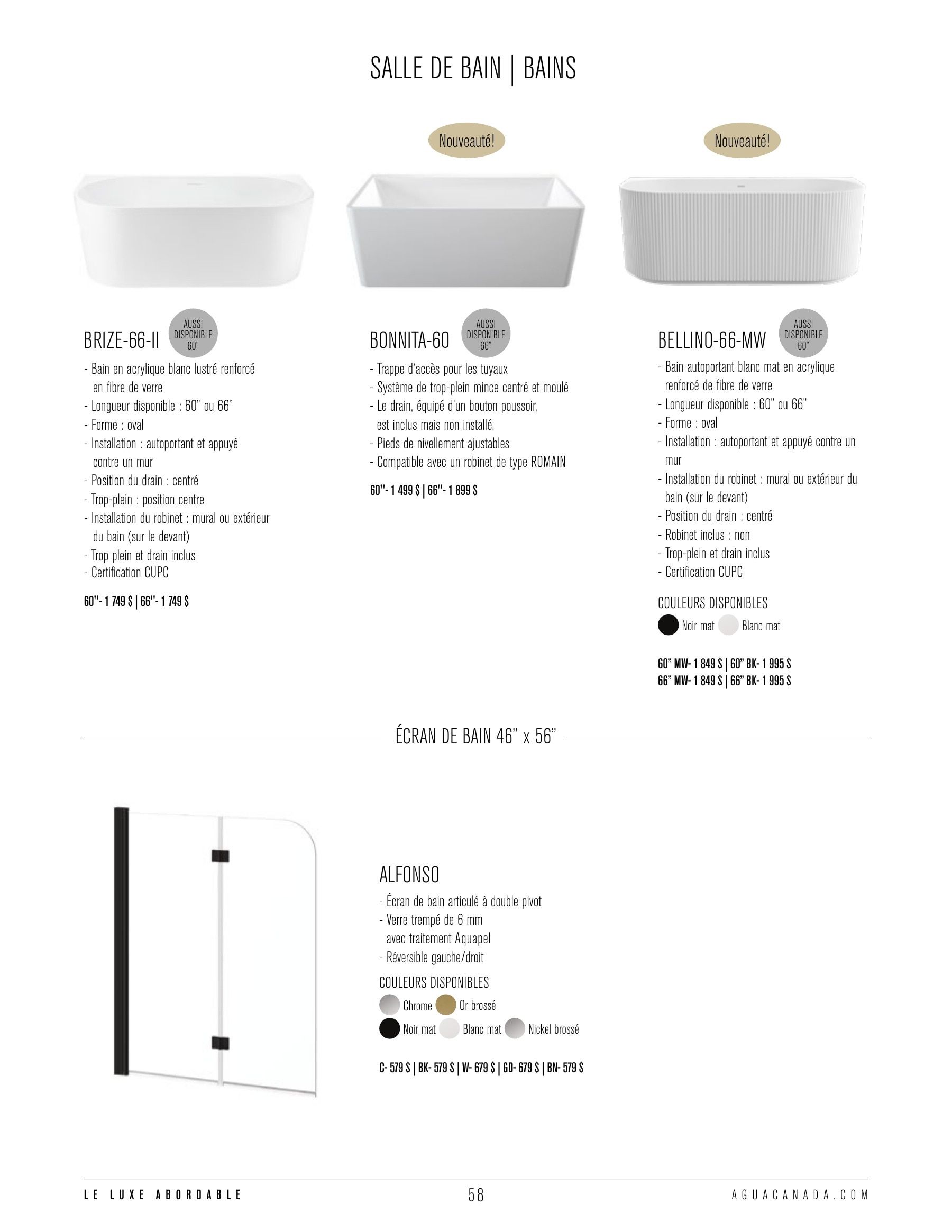 Agua Canada Annual Product Catalog Flyer January 1 - December 31, 2026
