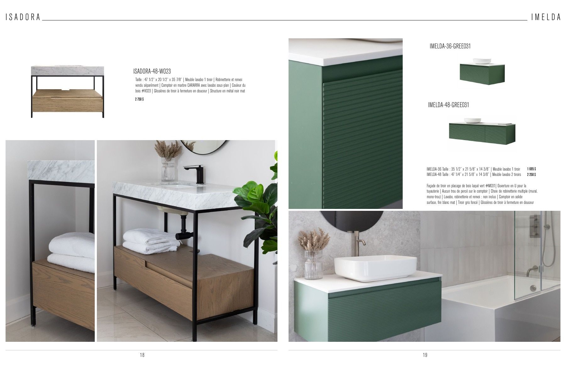 Agua Canada Vanity Collection Catalog Flyer January 1 - December 31, 2026