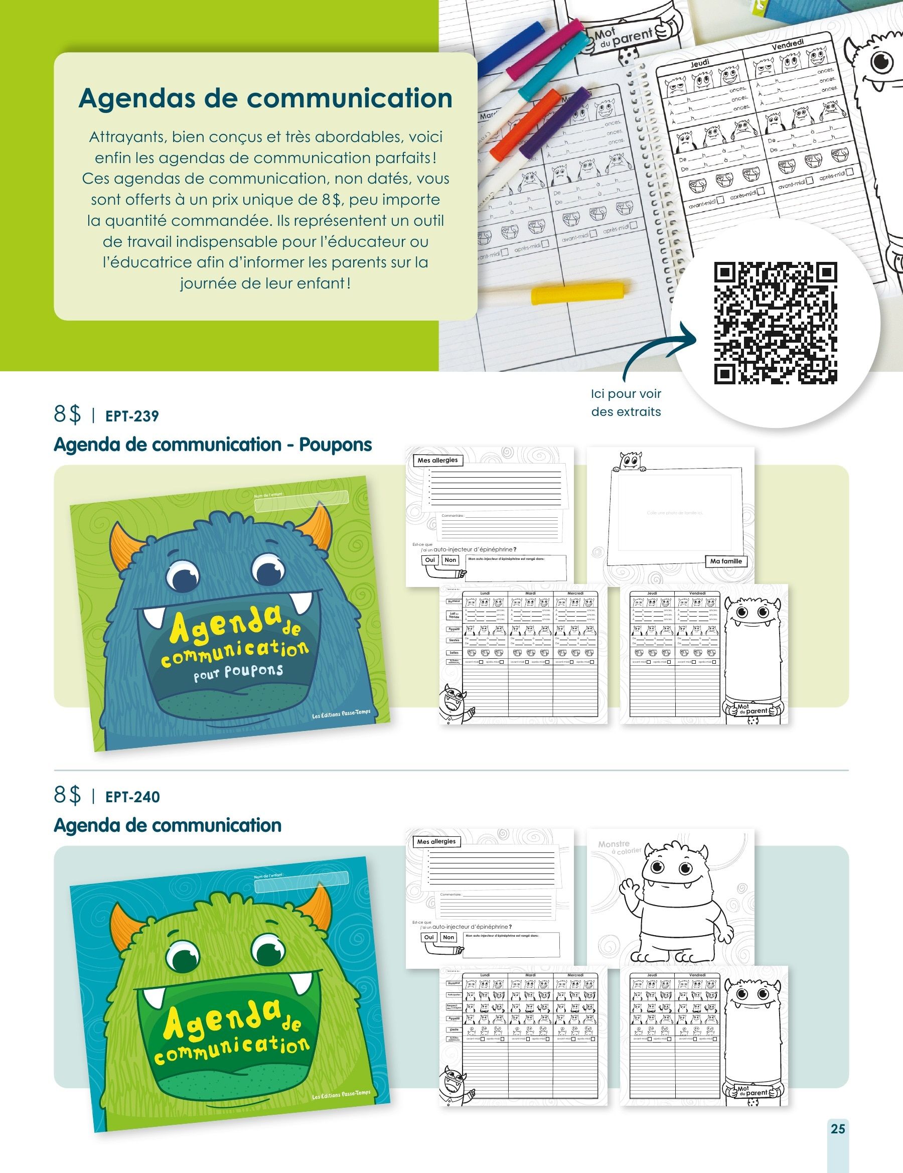 Les Éditions Passe-Temps Daycare and Early Childhood Catalog Flyer January 1 - December 31, 2026