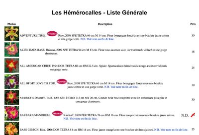 Les Jardins Osiris Nursery Catalog Flyer January 1 - December 31, 2026