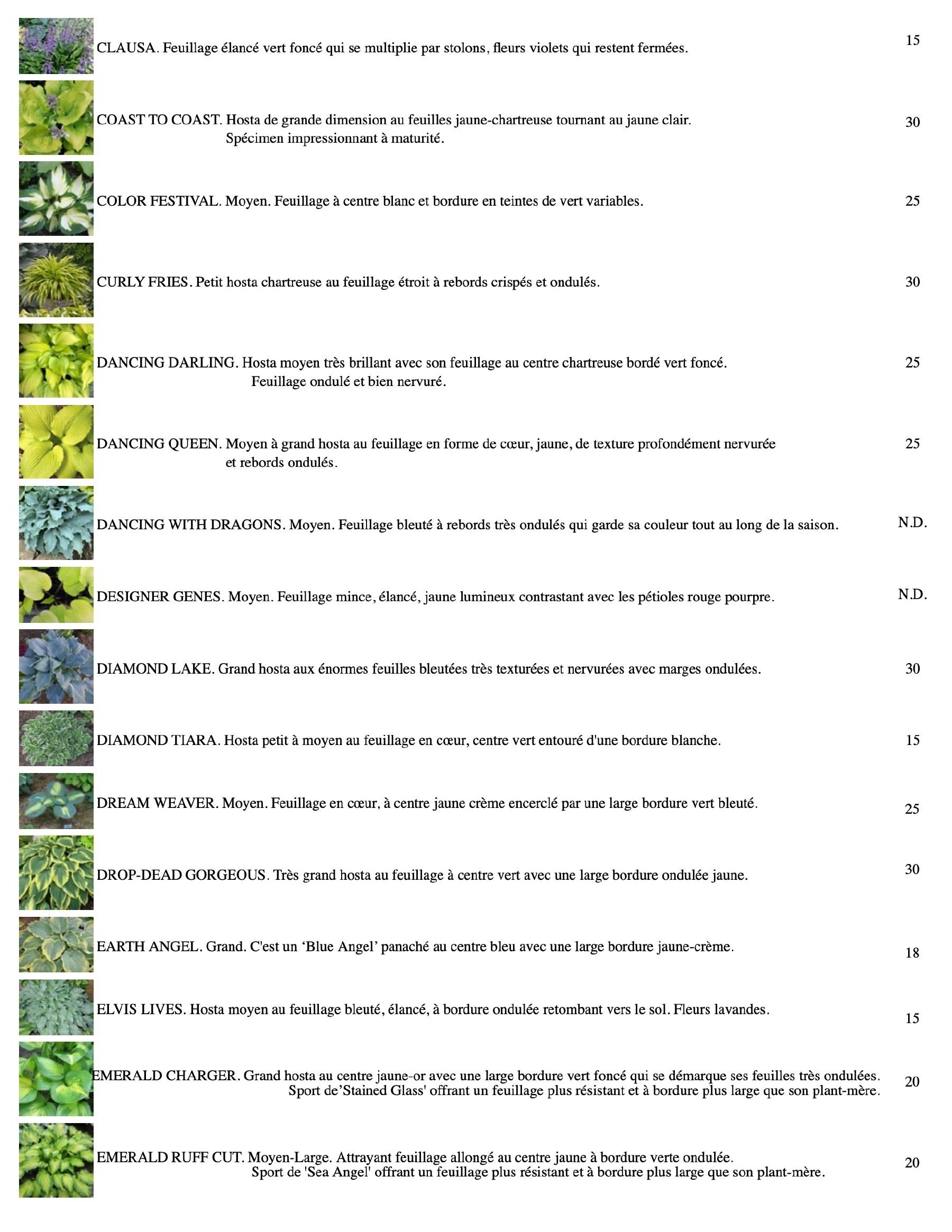 Les Jardins Osiris Nursery Catalog Flyer January 1 - December 31, 2026