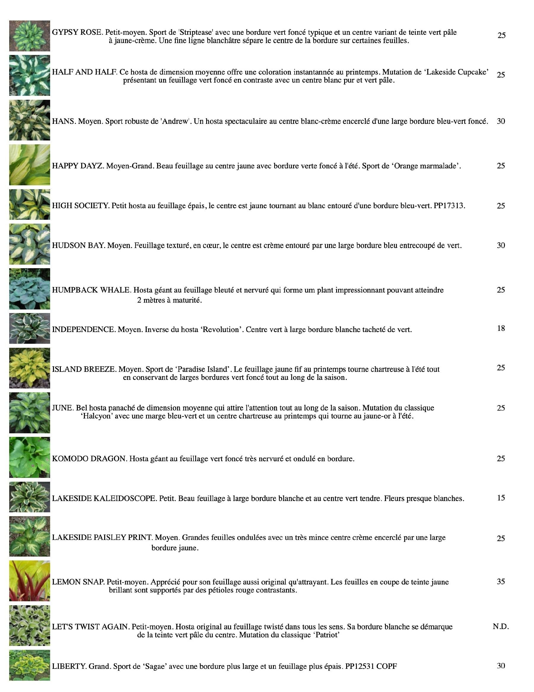 Les Jardins Osiris Nursery Catalog Flyer January 1 - December 31, 2026
