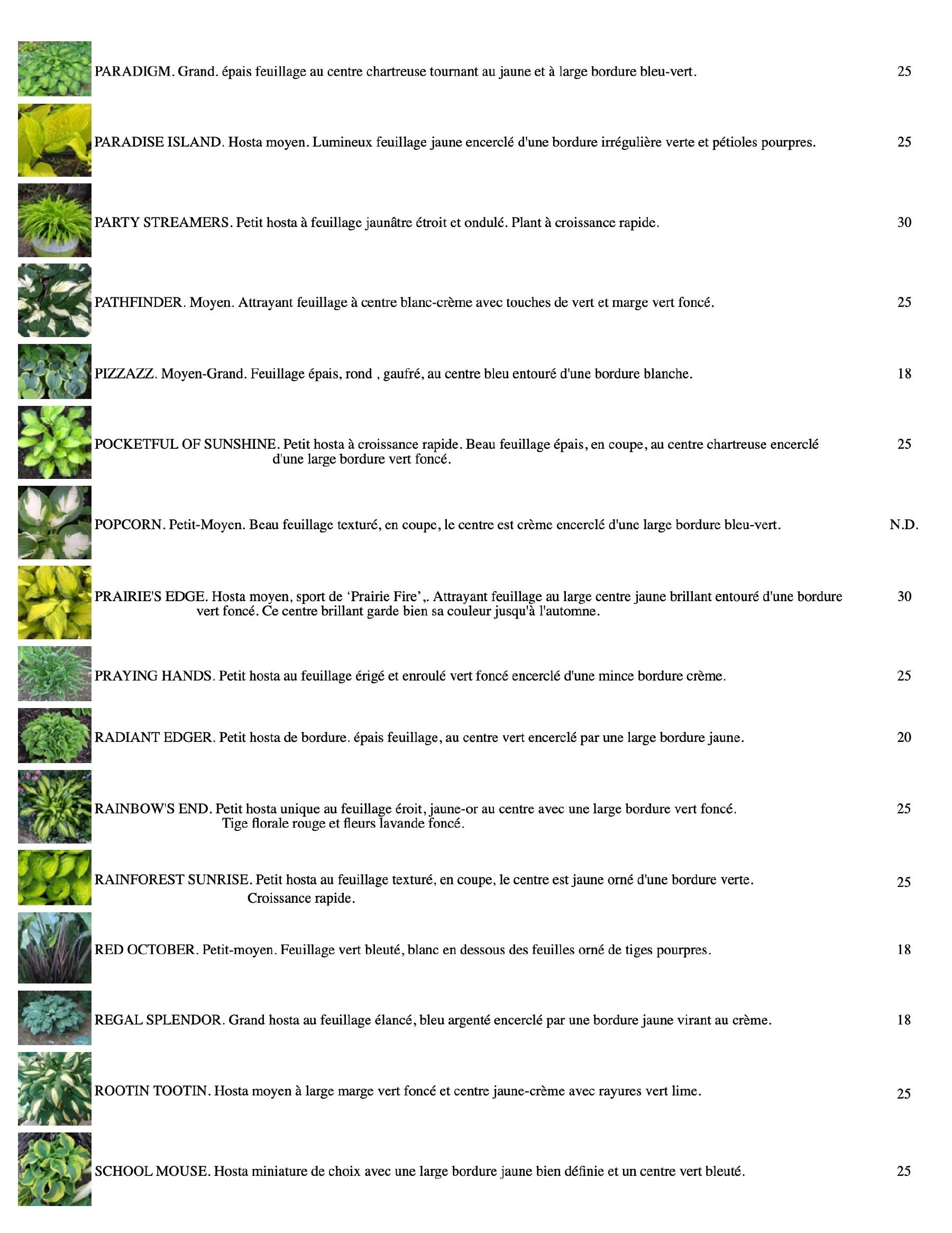 Les Jardins Osiris Nursery Catalog Flyer January 1 - December 31, 2026