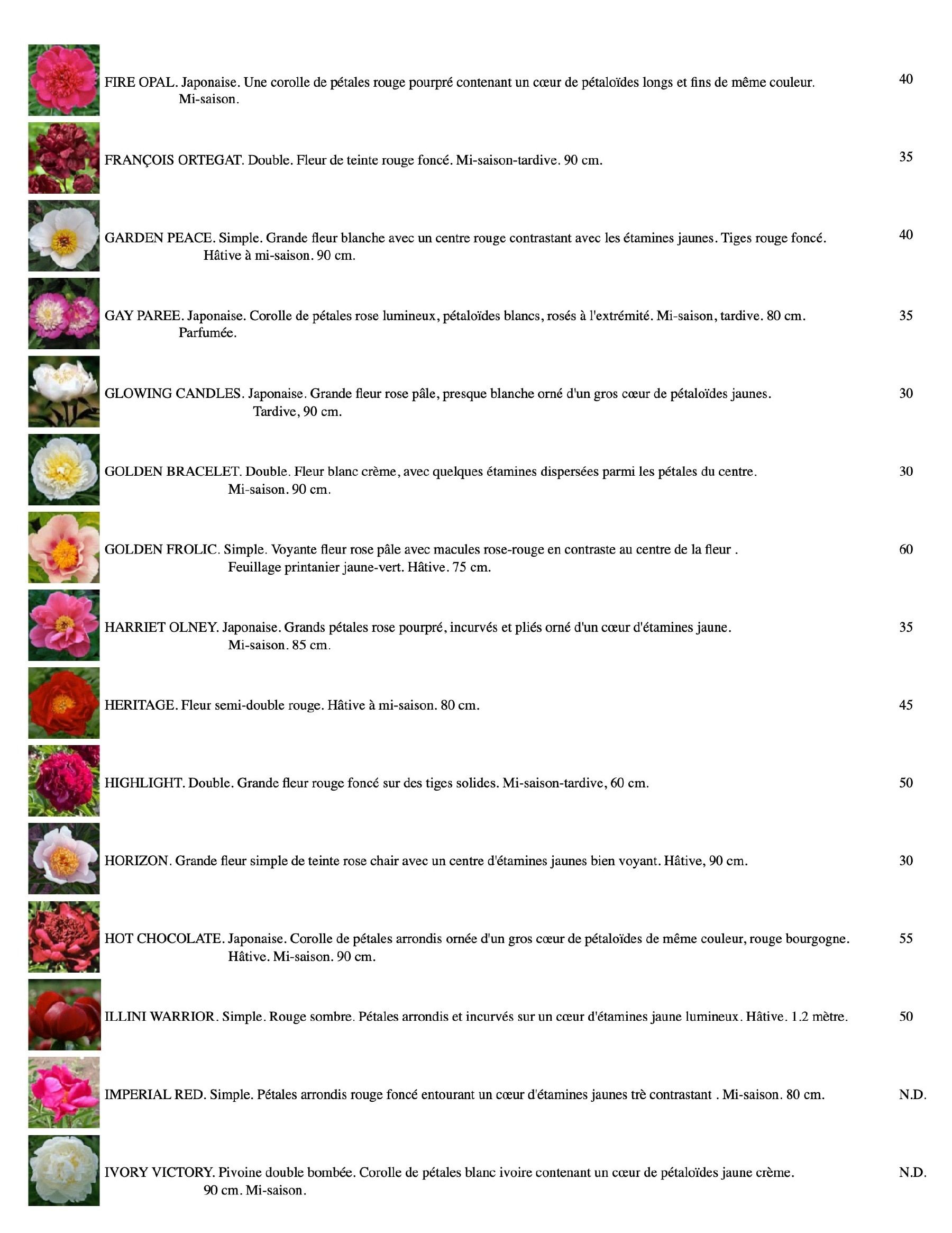 Les Jardins Osiris Nursery Catalog Flyer January 1 - December 31, 2026