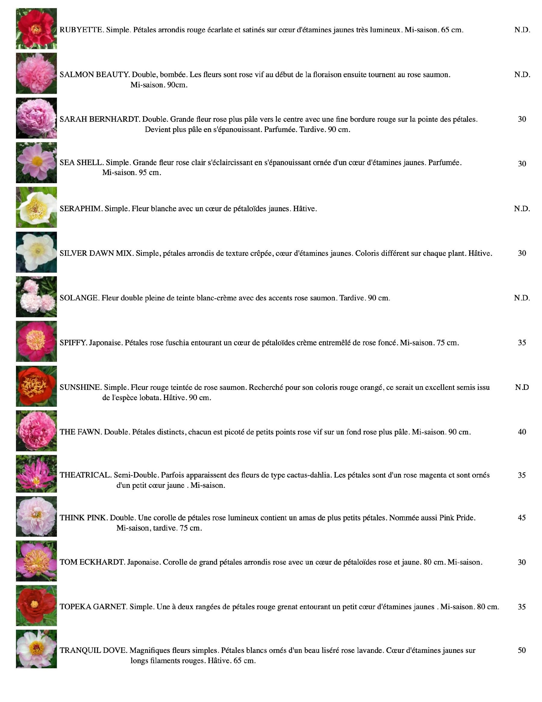 Les Jardins Osiris Nursery Catalog Flyer January 1 - December 31, 2026