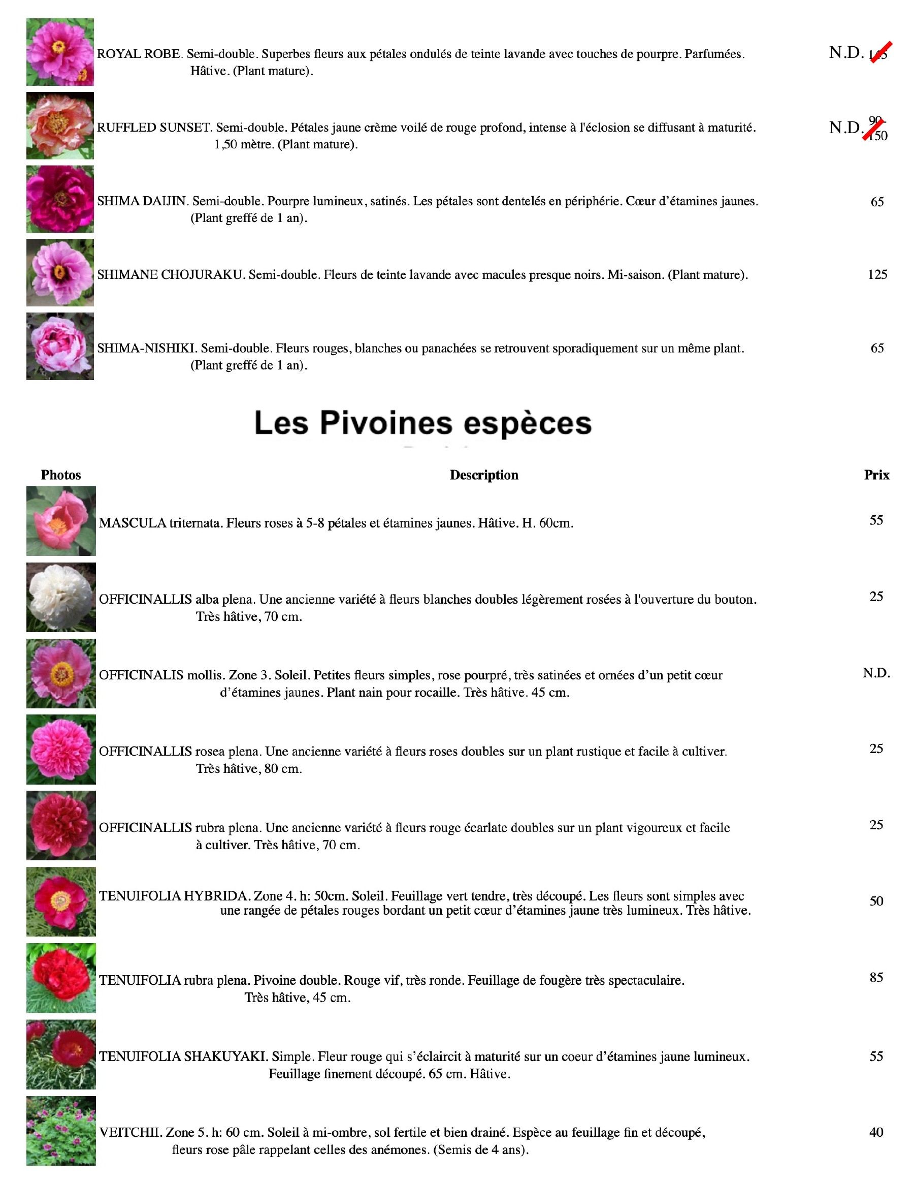 Les Jardins Osiris Nursery Catalog Flyer January 1 - December 31, 2026