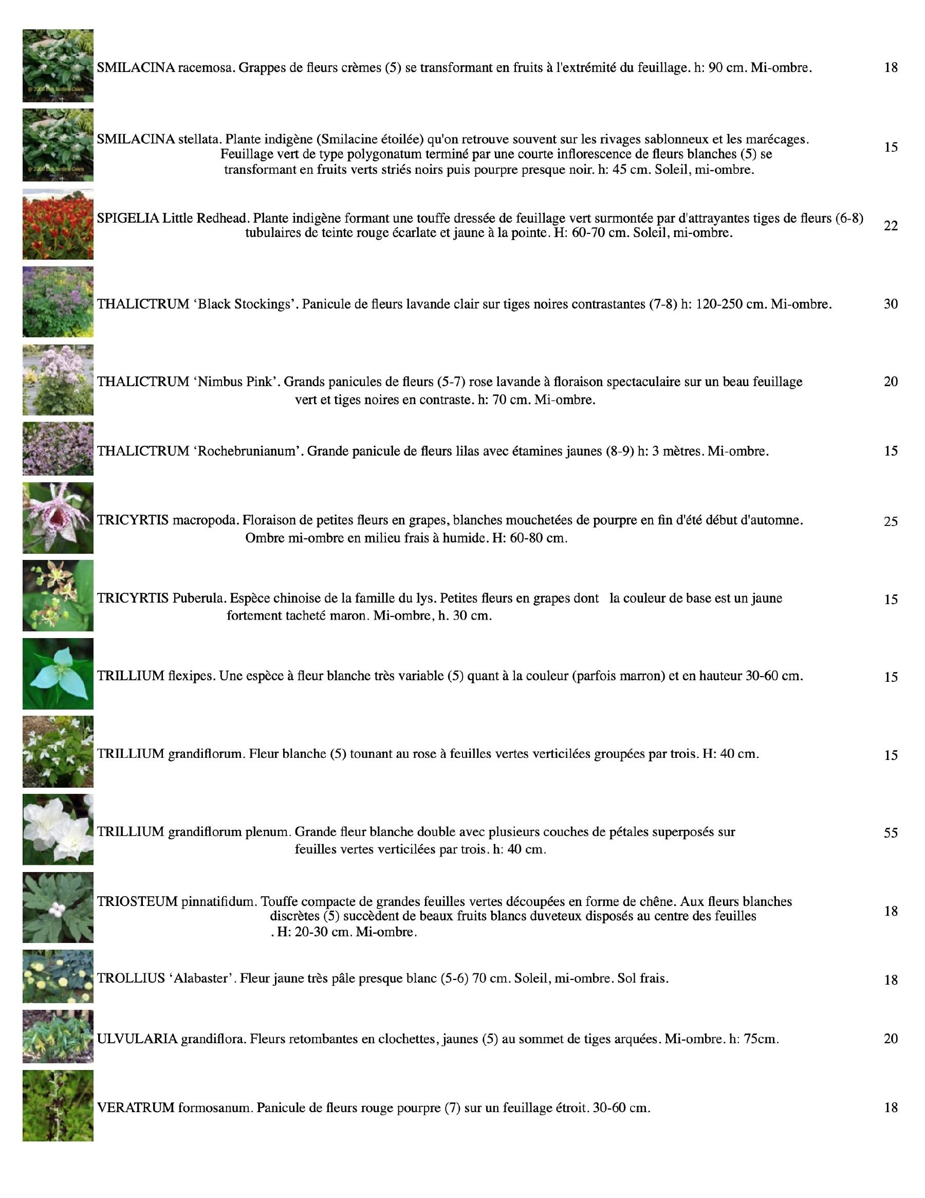 Les Jardins Osiris Nursery Catalog Flyer January 1 - December 31, 2026