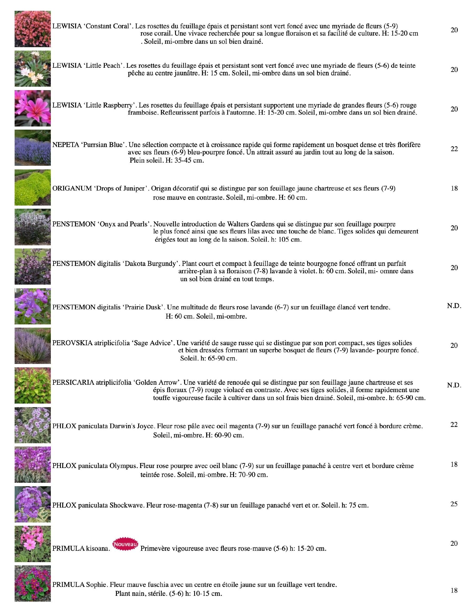 Les Jardins Osiris Nursery Catalog Flyer January 1 - December 31, 2026