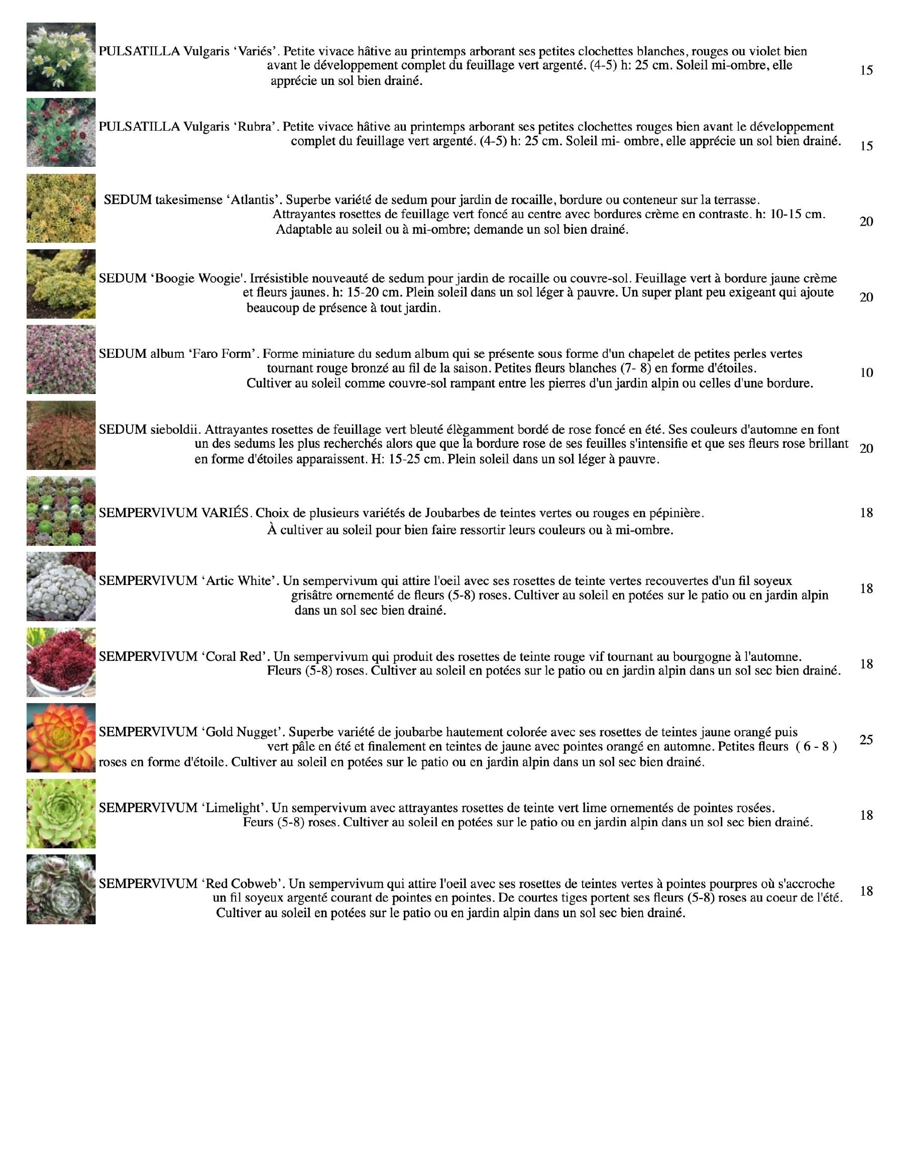 Les Jardins Osiris Nursery Catalog Flyer January 1 - December 31, 2026