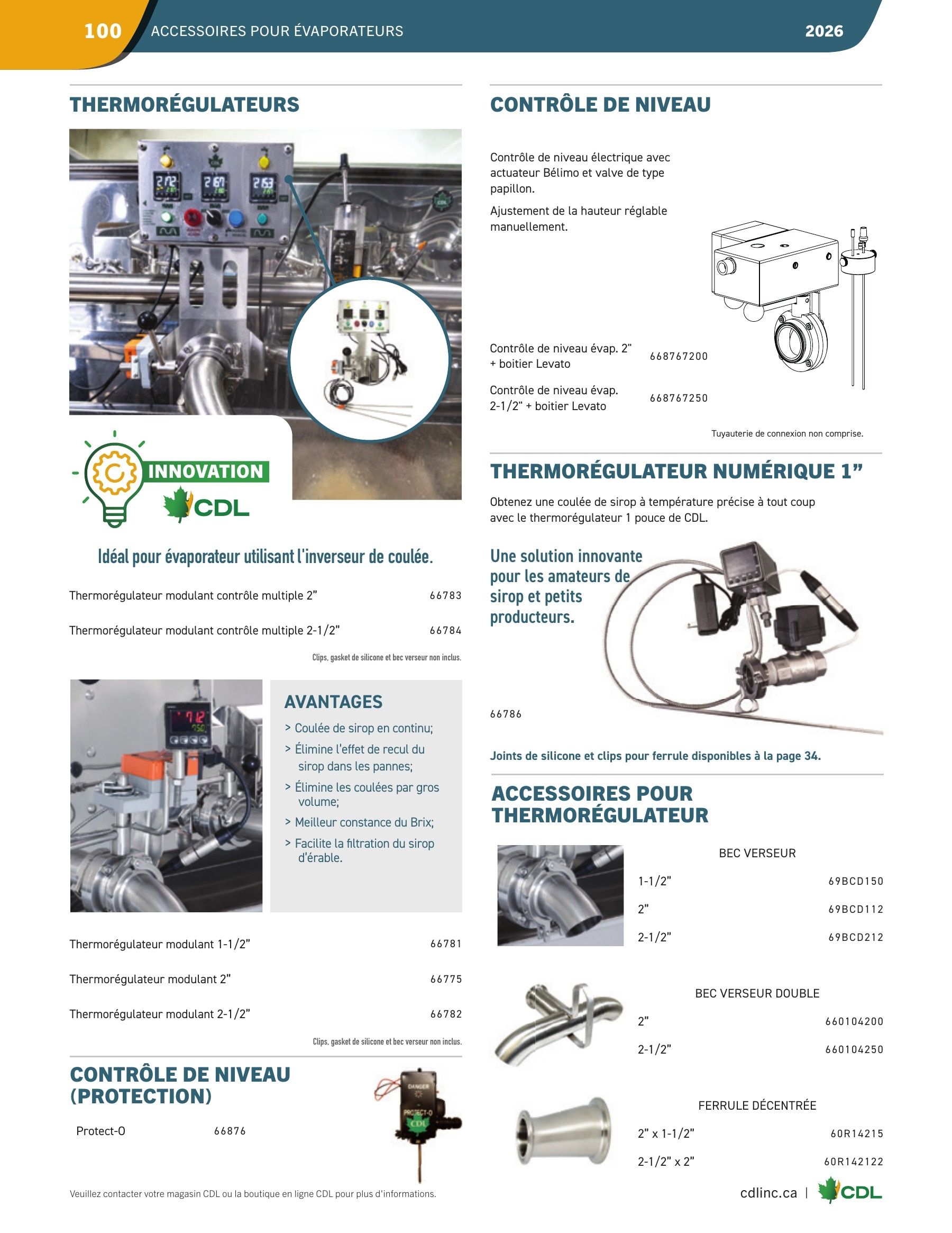 Les Équipements d'Érablière CDL Annual Maple Equipment Catalog Flyer January 1 - December 31, 2026