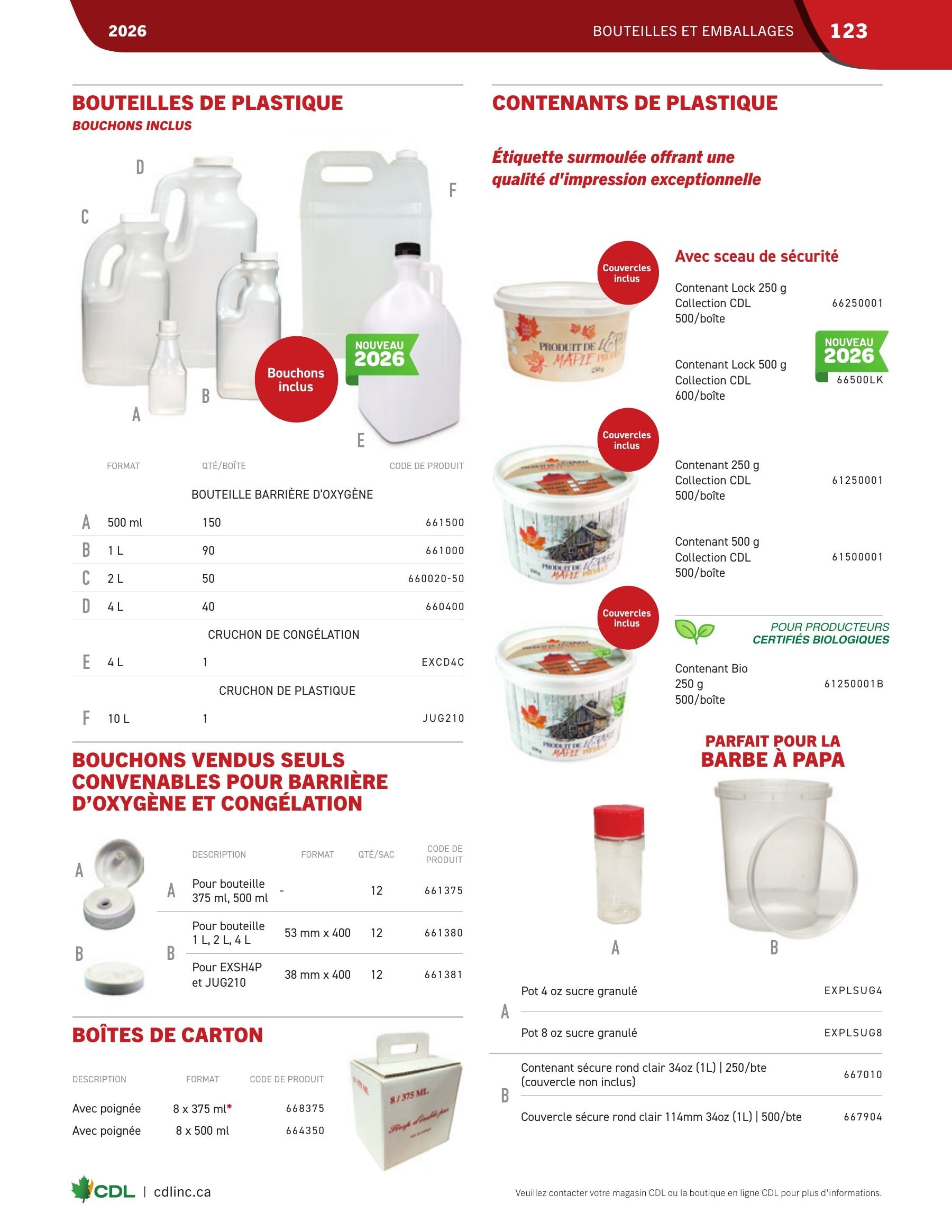 Les Équipements d'Érablière CDL Annual Maple Equipment Catalog Flyer January 1 - December 31, 2026