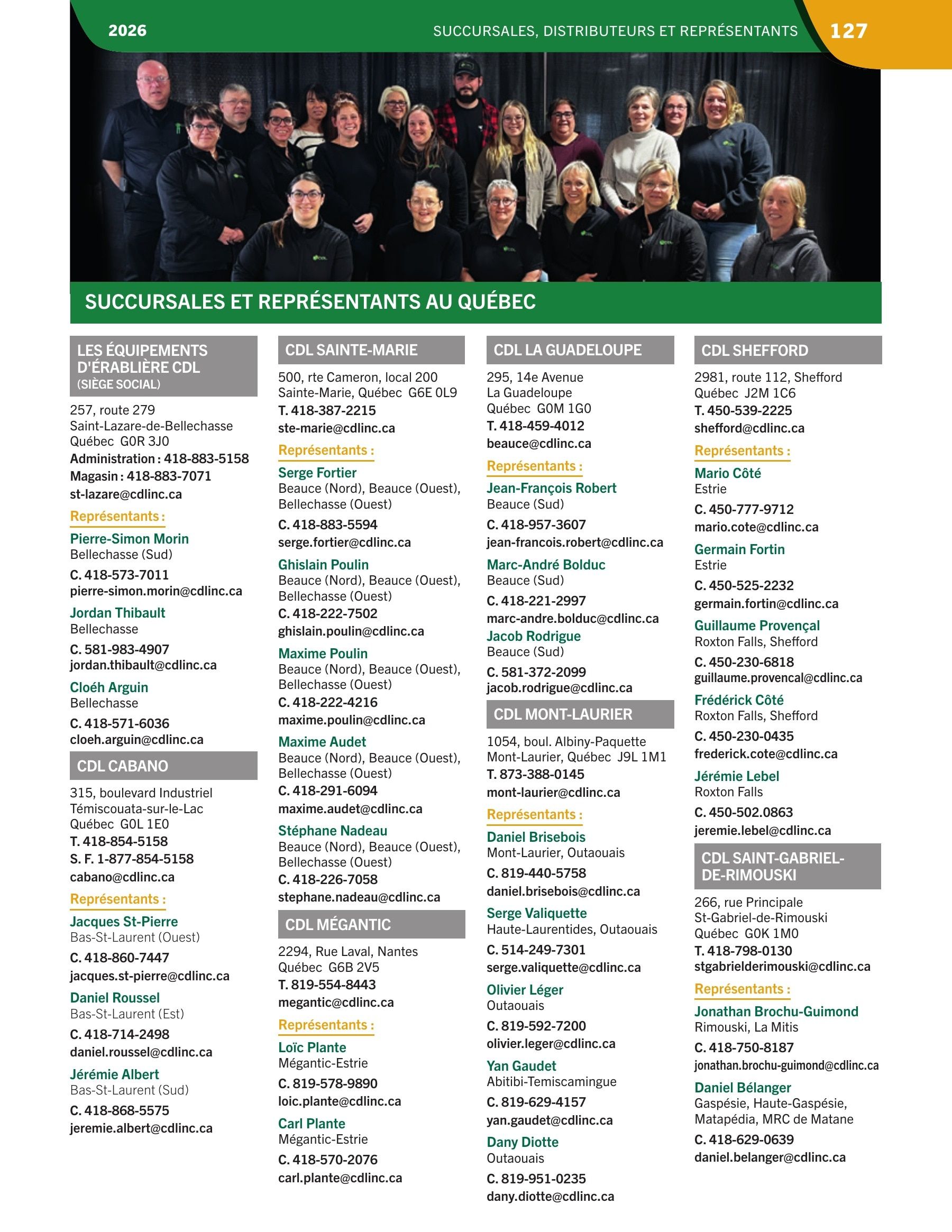 Les Équipements d'Érablière CDL Annual Maple Equipment Catalog Flyer January 1 - December 31, 2026