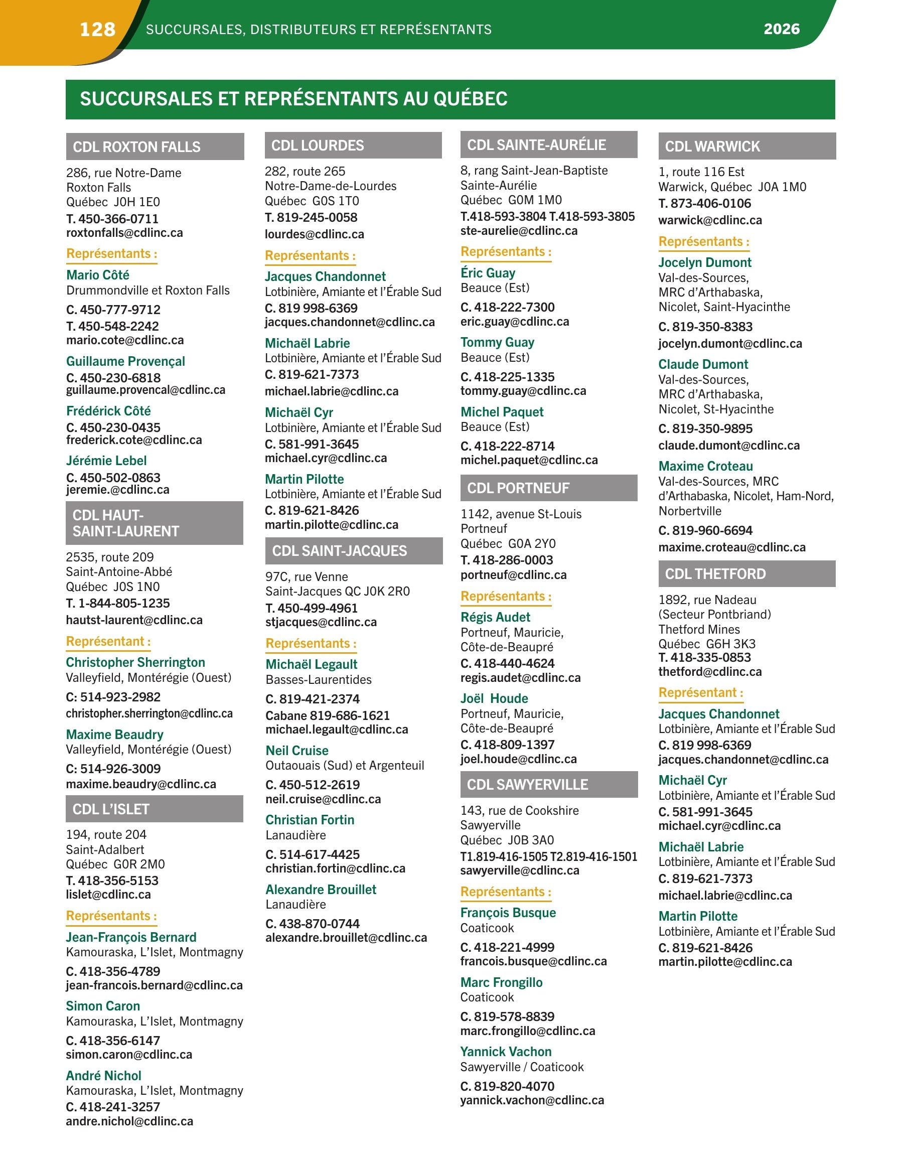 Les Équipements d'Érablière CDL Annual Maple Equipment Catalog Flyer January 1 - December 31, 2026