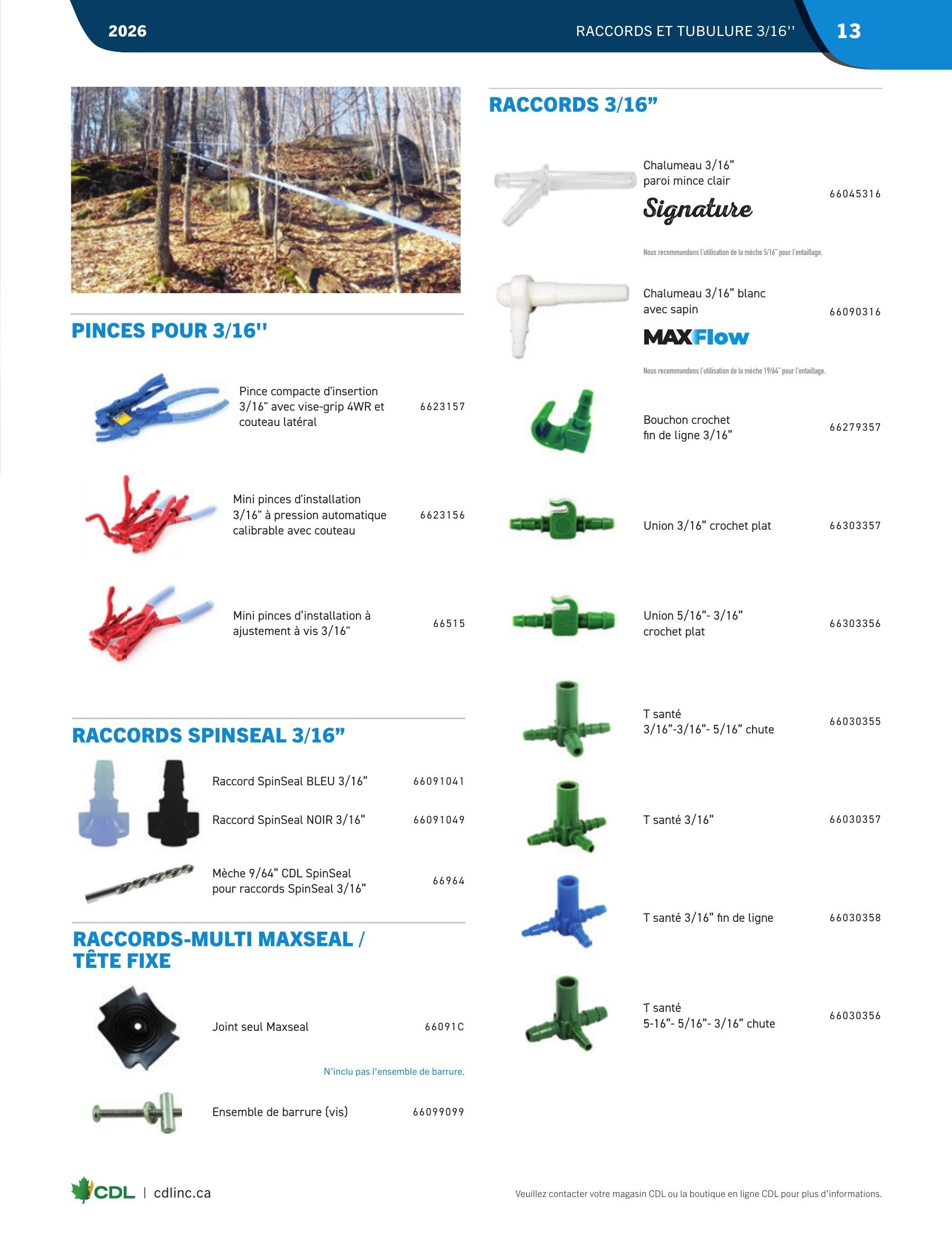 Les Équipements d'Érablière CDL Annual Maple Equipment Catalog Flyer January 1 - December 31, 2026