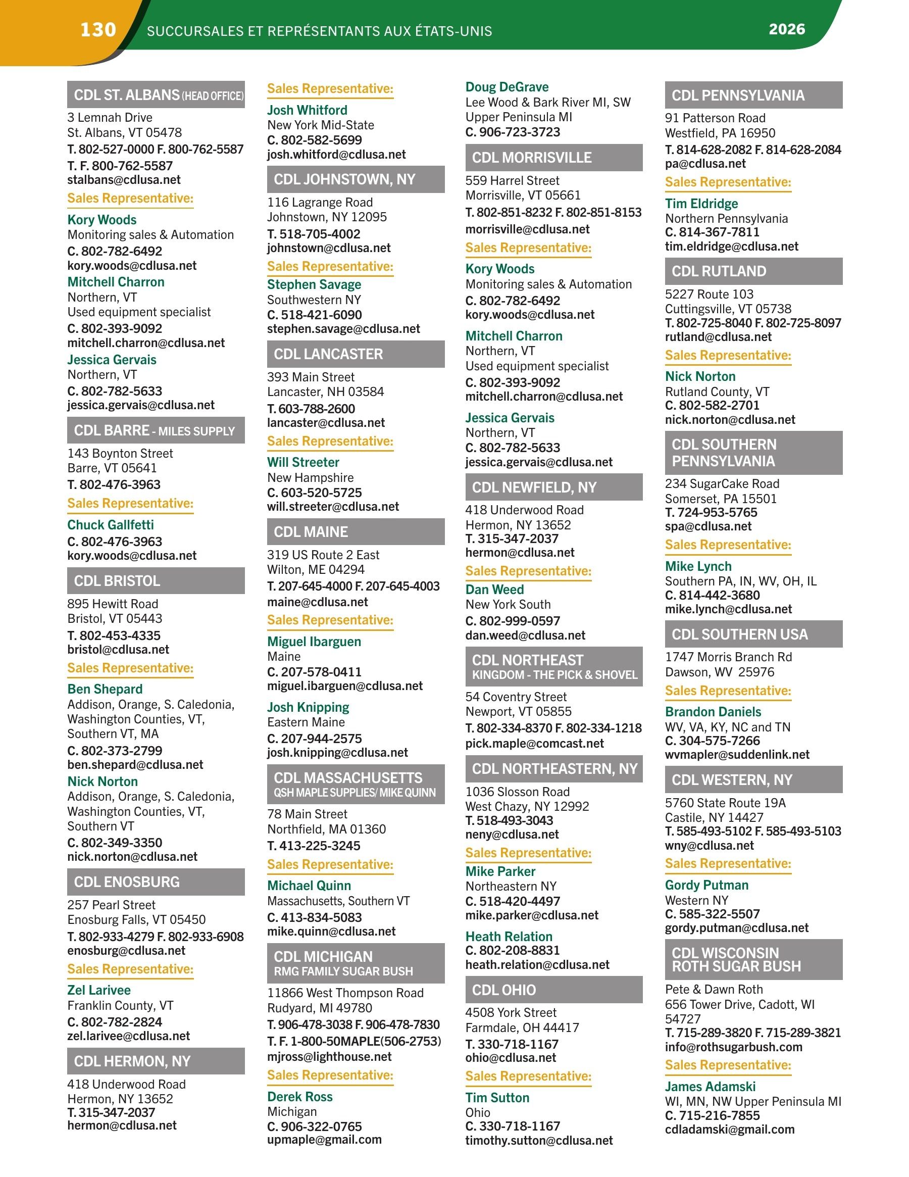 Les Équipements d'Érablière CDL Annual Maple Equipment Catalog Flyer January 1 - December 31, 2026