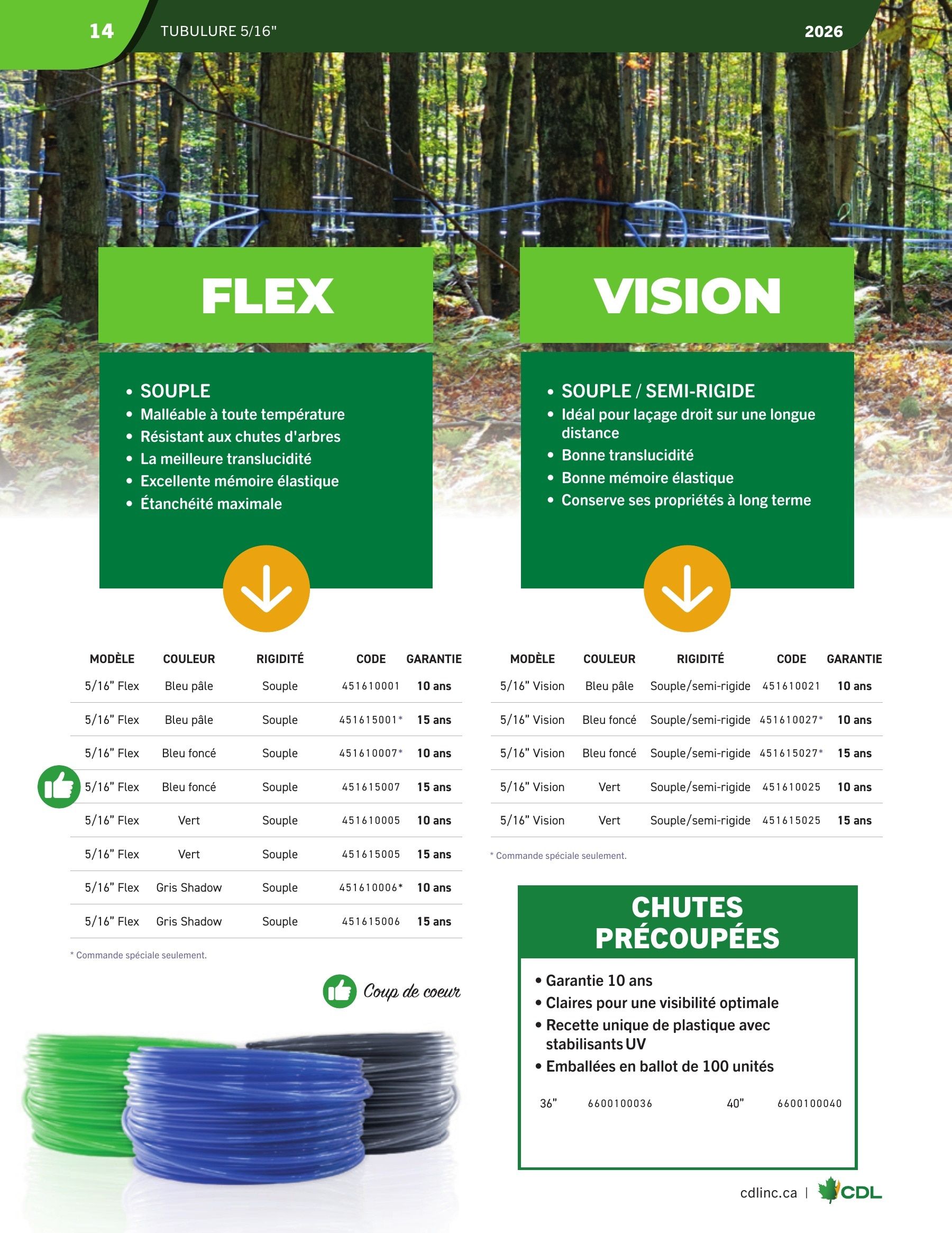 Les Équipements d'Érablière CDL Annual Maple Equipment Catalog Flyer January 1 - December 31, 2026