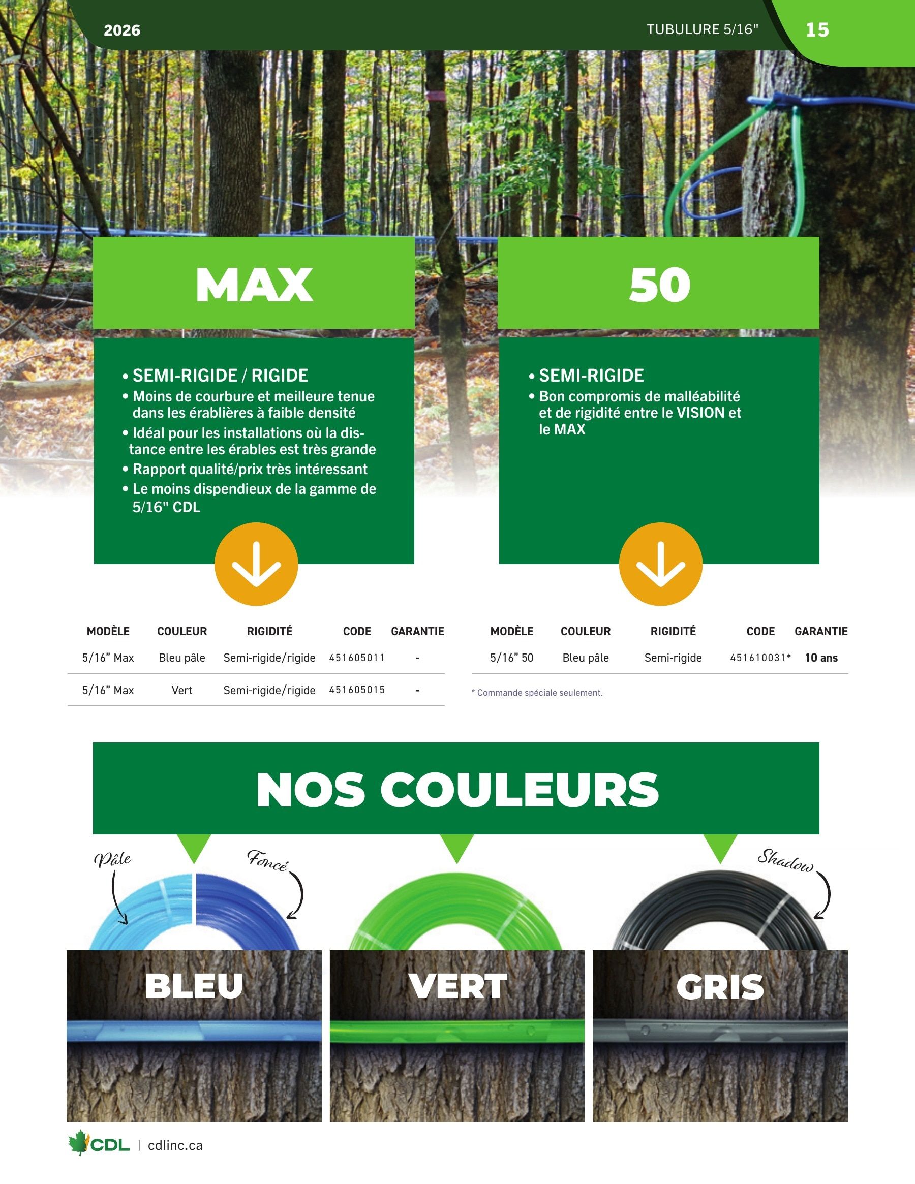 Les Équipements d'Érablière CDL Annual Maple Equipment Catalog Flyer January 1 - December 31, 2026