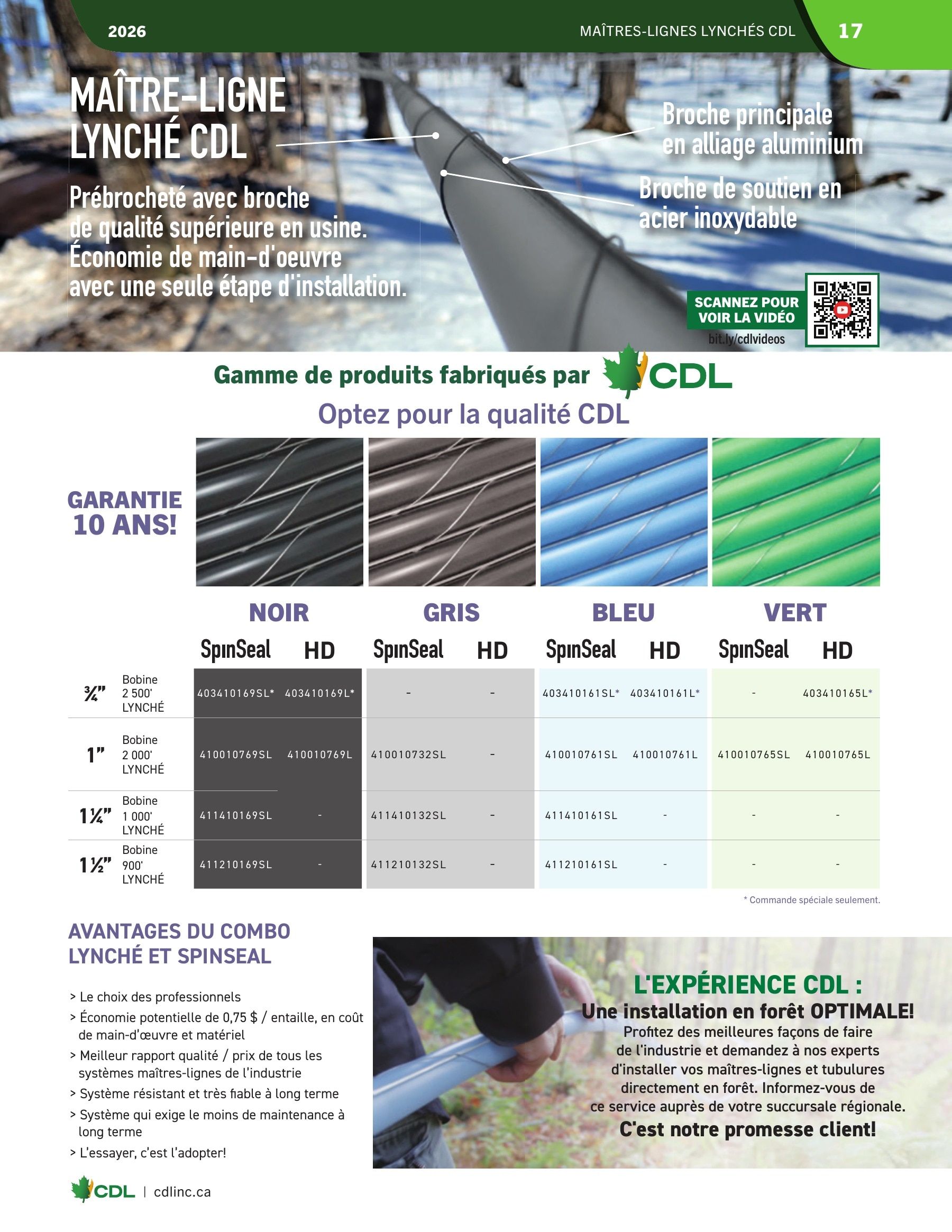 Les Équipements d'Érablière CDL Annual Maple Equipment Catalog Flyer January 1 - December 31, 2026