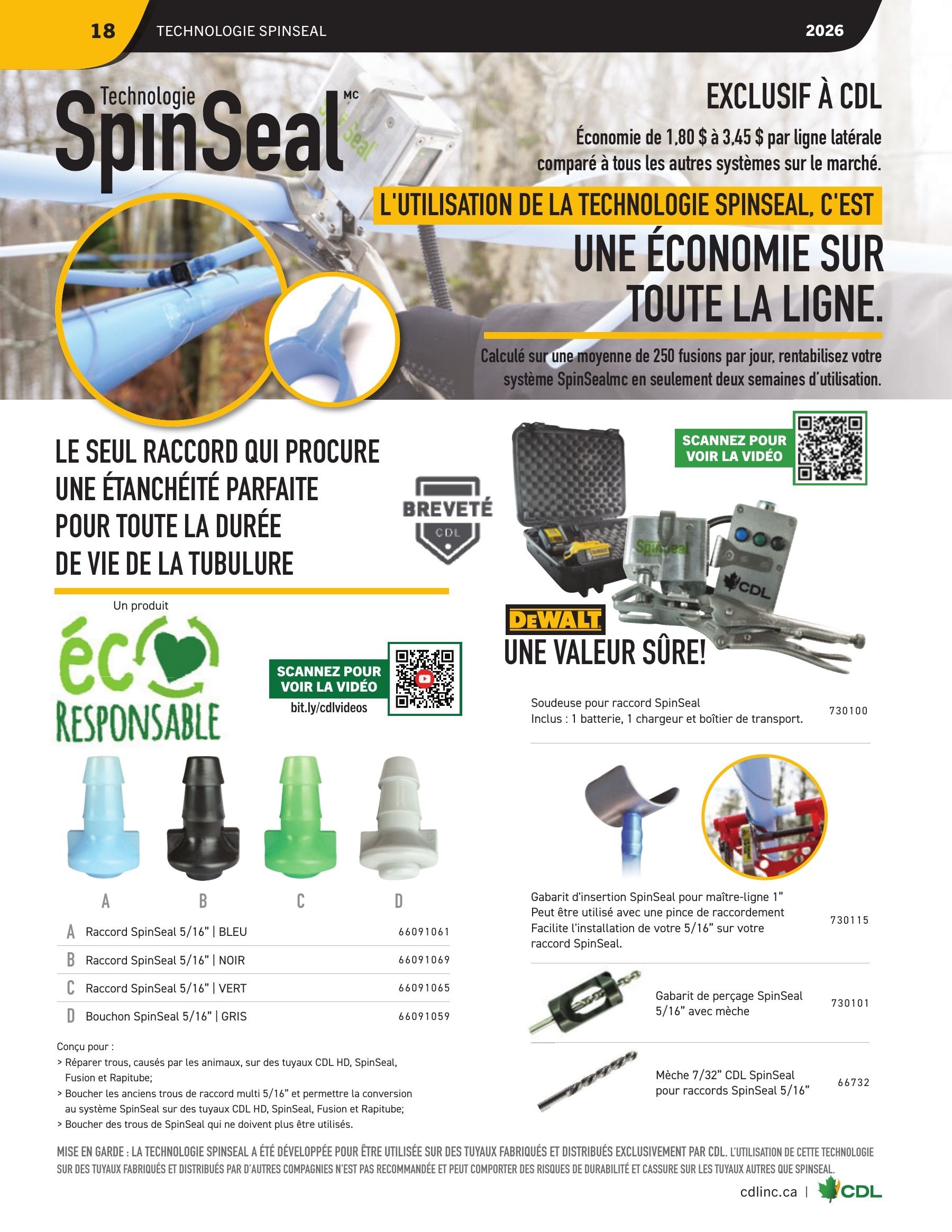 Les Équipements d'Érablière CDL Annual Maple Equipment Catalog Flyer January 1 - December 31, 2026
