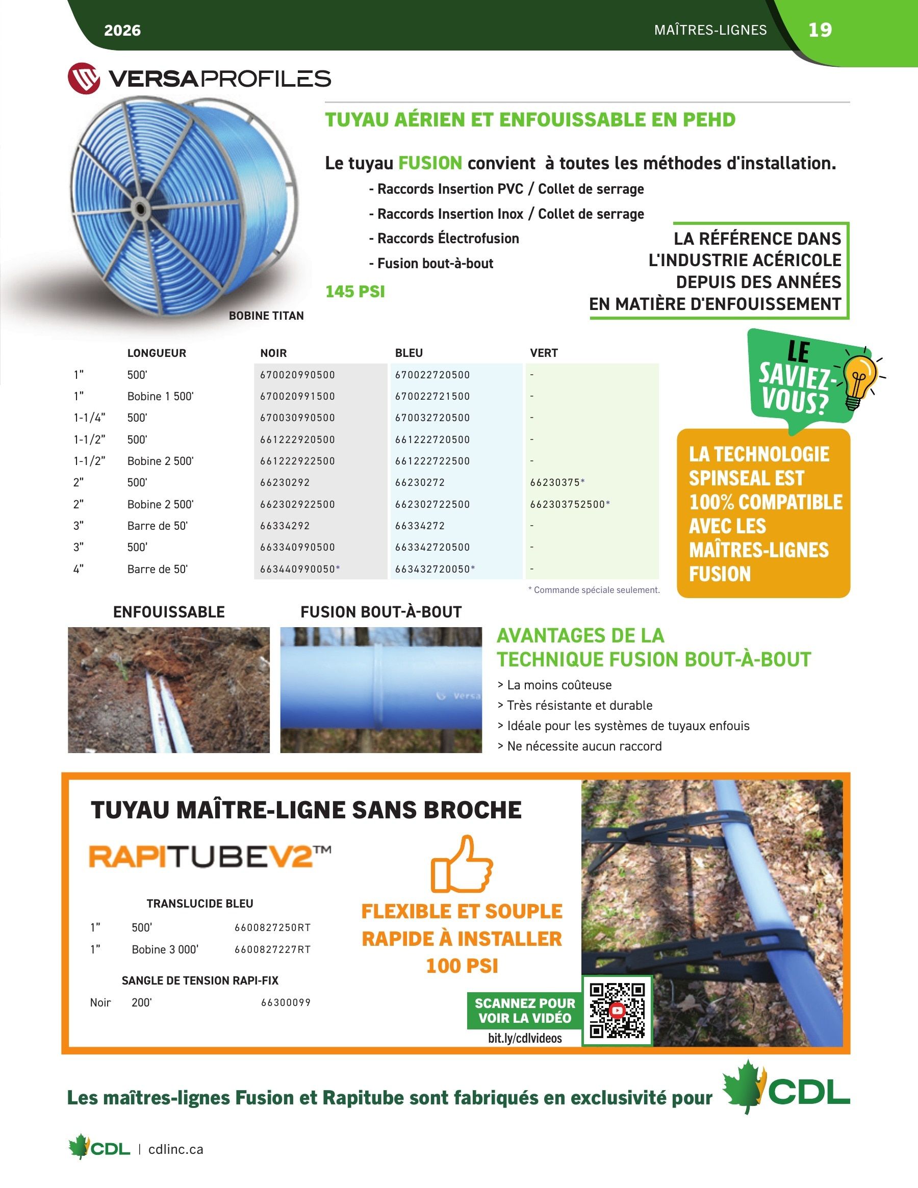 Les Équipements d'Érablière CDL Annual Maple Equipment Catalog Flyer January 1 - December 31, 2026