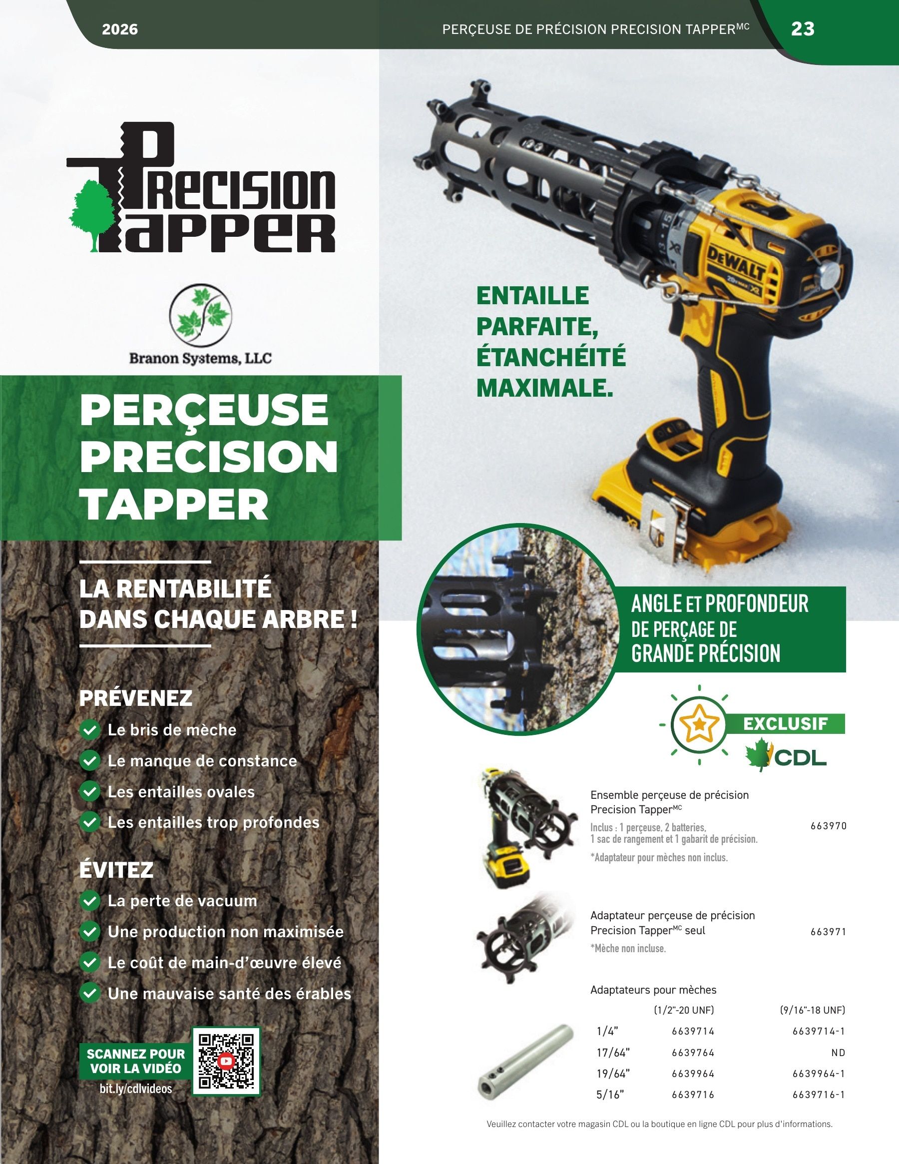Les Équipements d'Érablière CDL Annual Maple Equipment Catalog Flyer January 1 - December 31, 2026