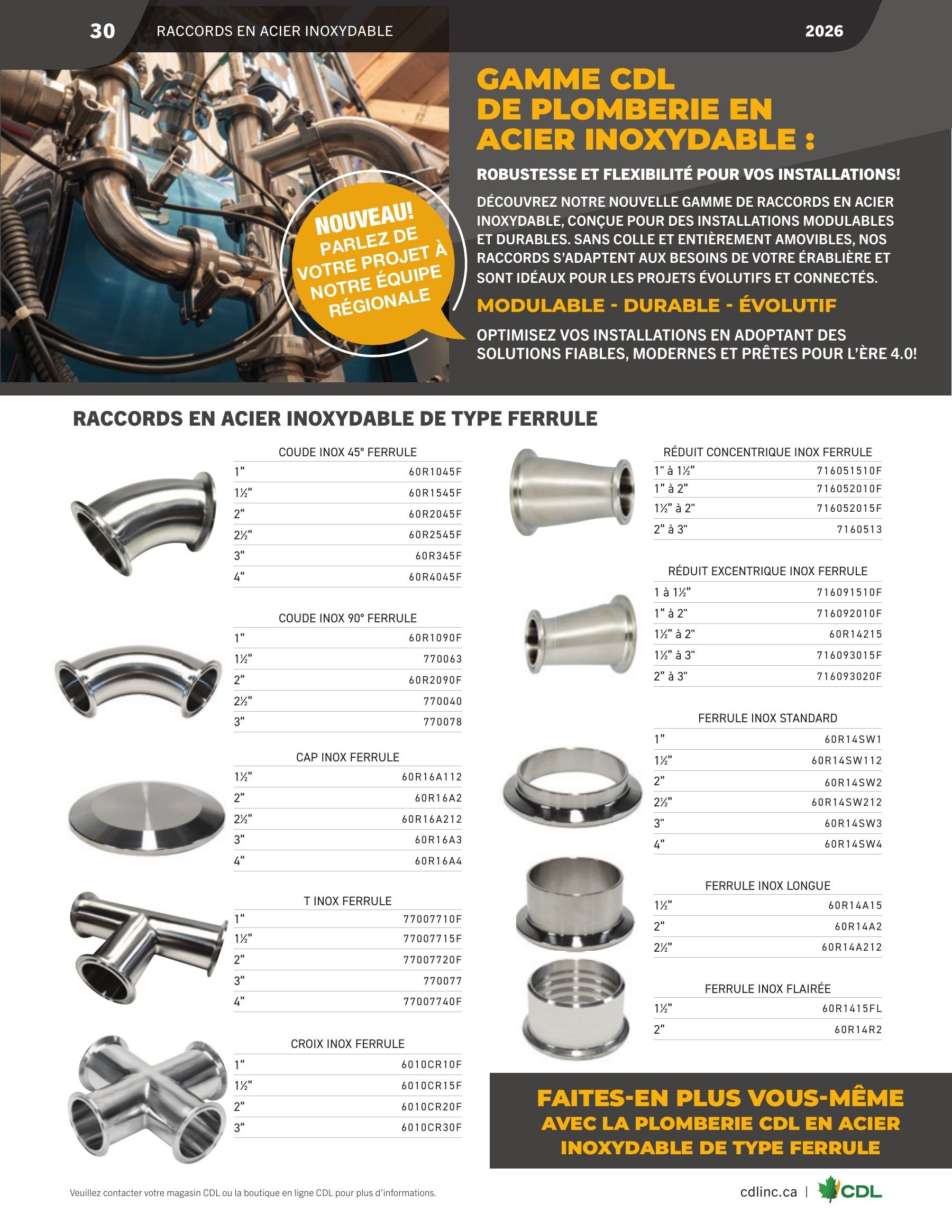 Les Équipements d'Érablière CDL Annual Maple Equipment Catalog Flyer January 1 - December 31, 2026
