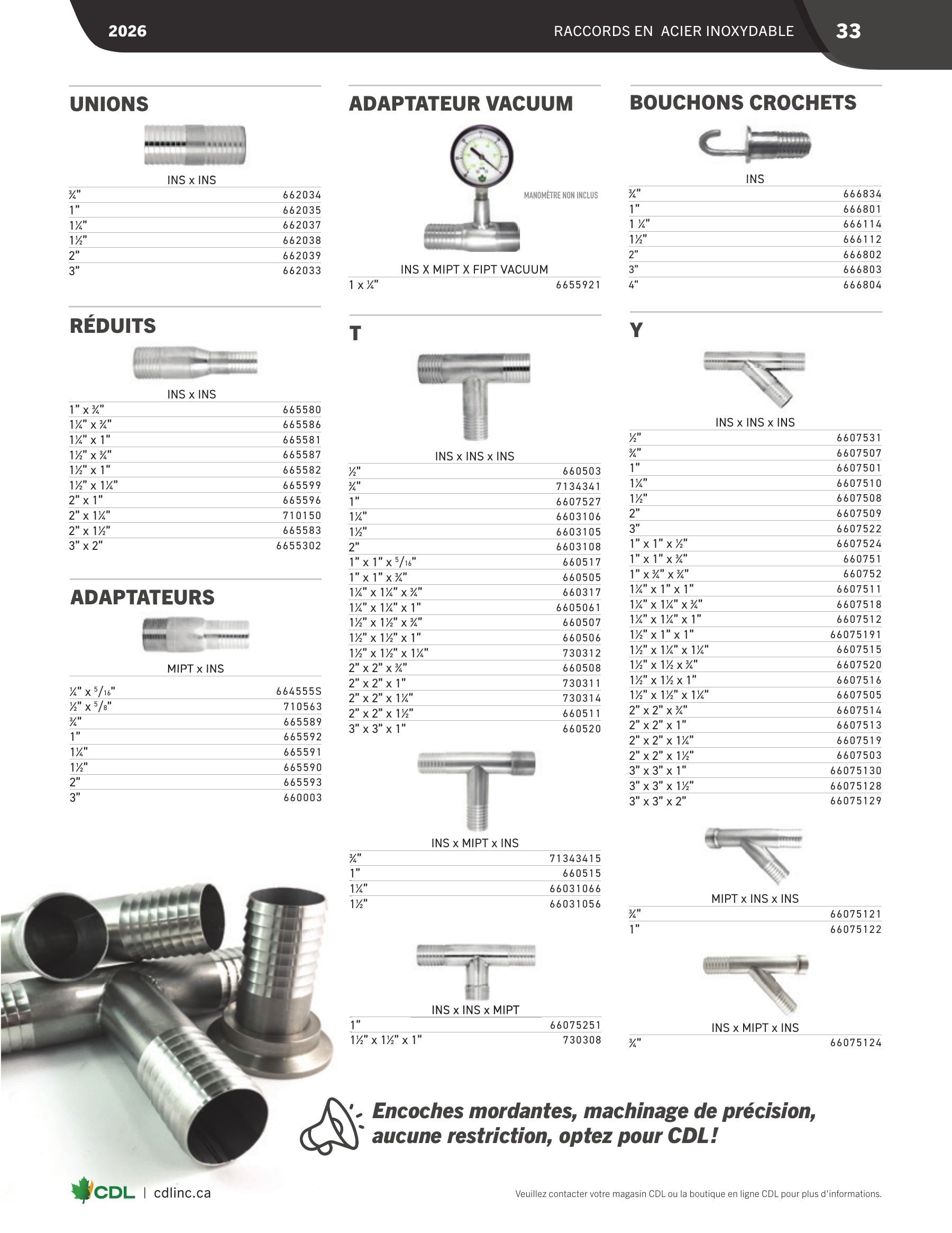 Les Équipements d'Érablière CDL Annual Maple Equipment Catalog Flyer January 1 - December 31, 2026