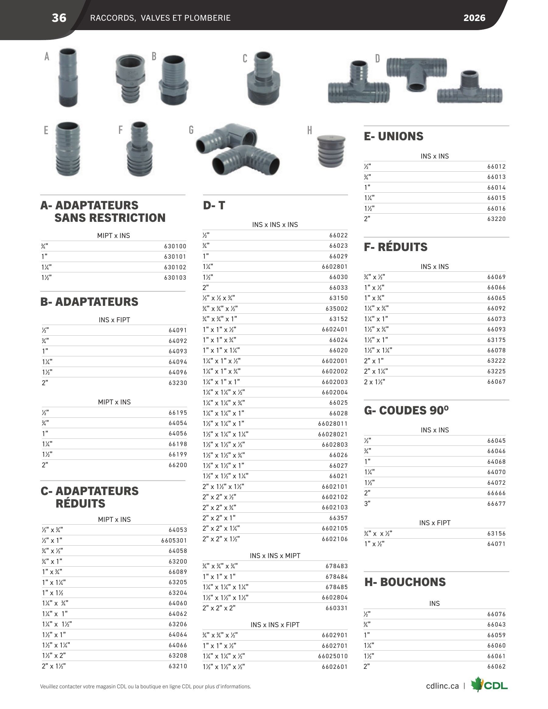 Les Équipements d'Érablière CDL Annual Maple Equipment Catalog Flyer January 1 - December 31, 2026