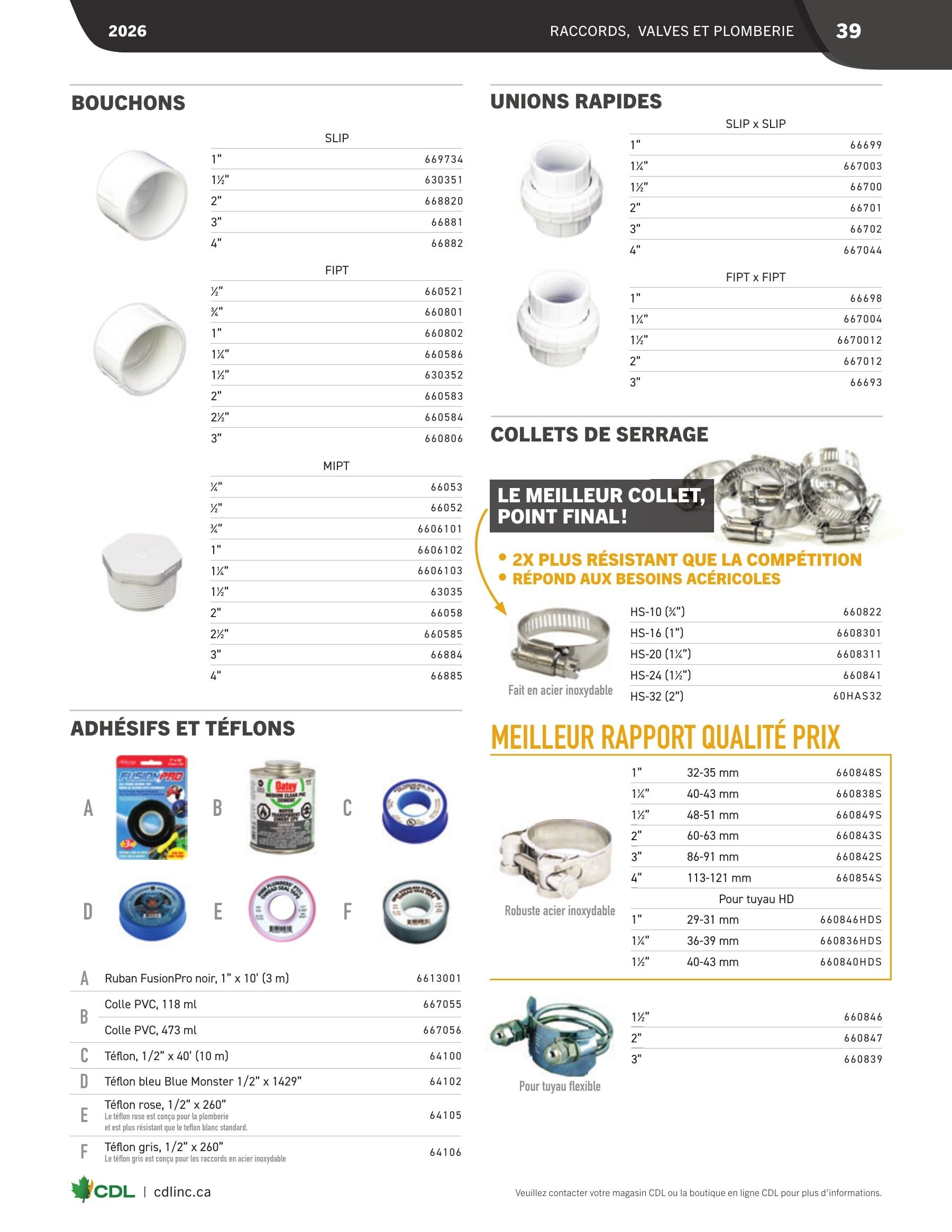 Les Équipements d'Érablière CDL Annual Maple Equipment Catalog Flyer January 1 - December 31, 2026