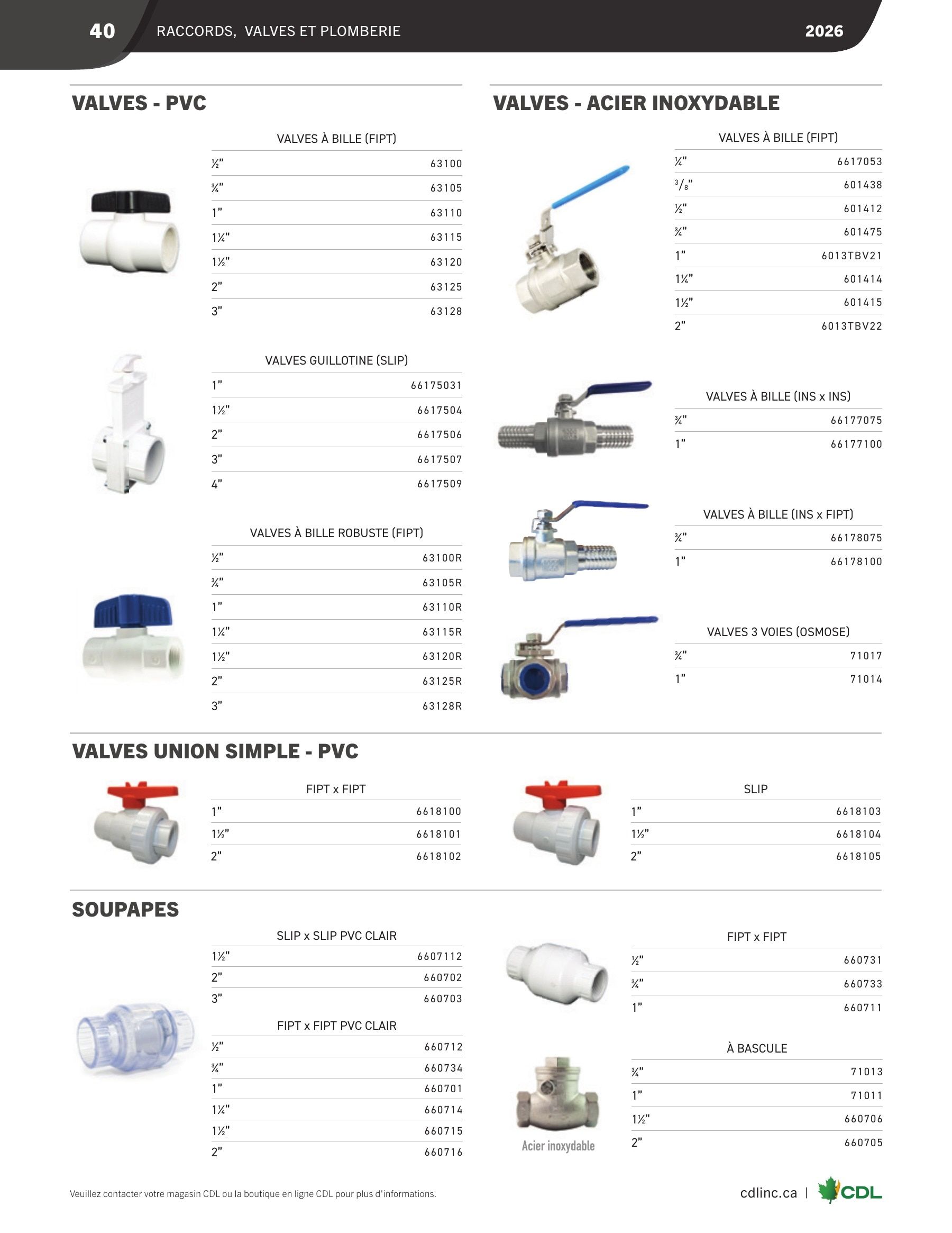 Les Équipements d'Érablière CDL Annual Maple Equipment Catalog Flyer January 1 - December 31, 2026