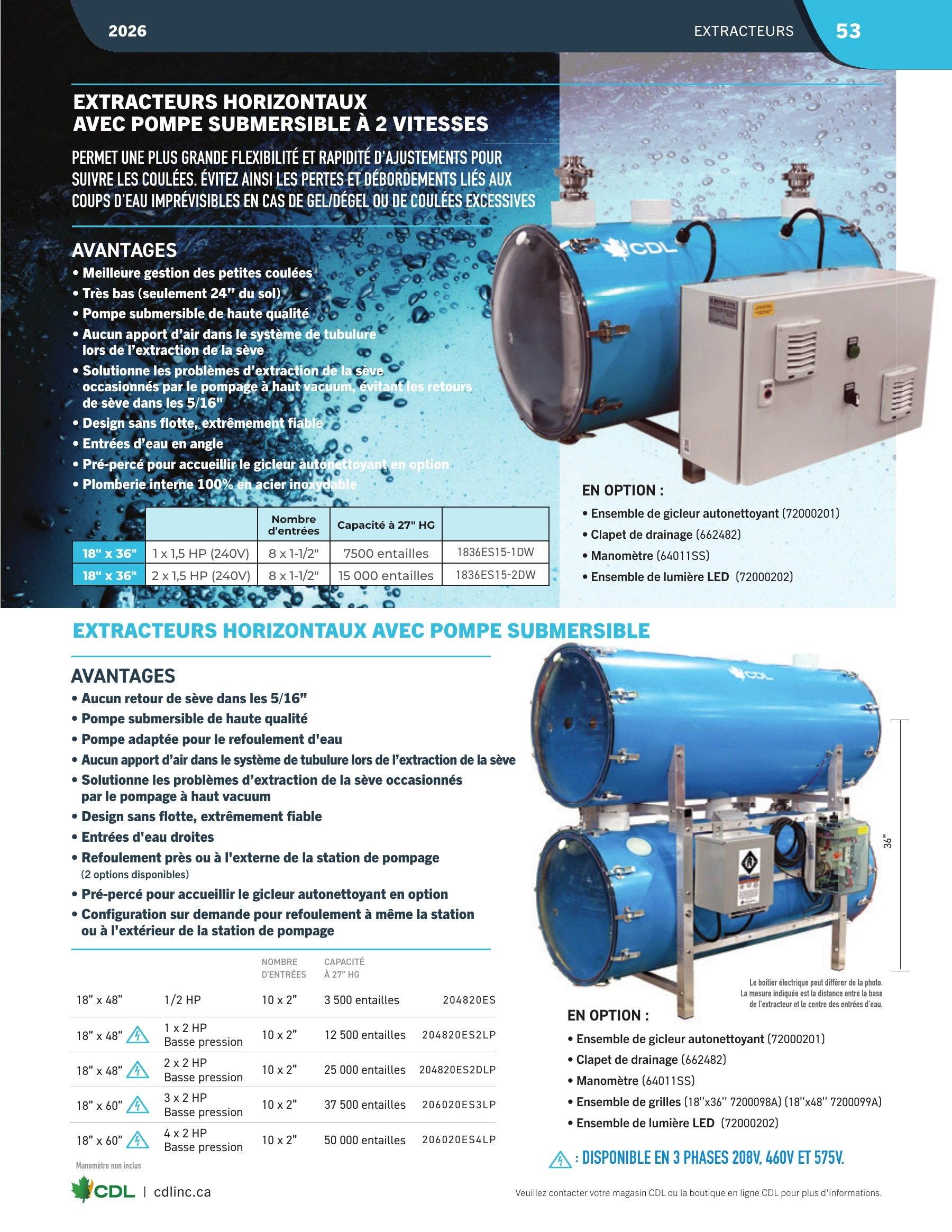 Les Équipements d'Érablière CDL Annual Maple Equipment Catalog Flyer January 1 - December 31, 2026