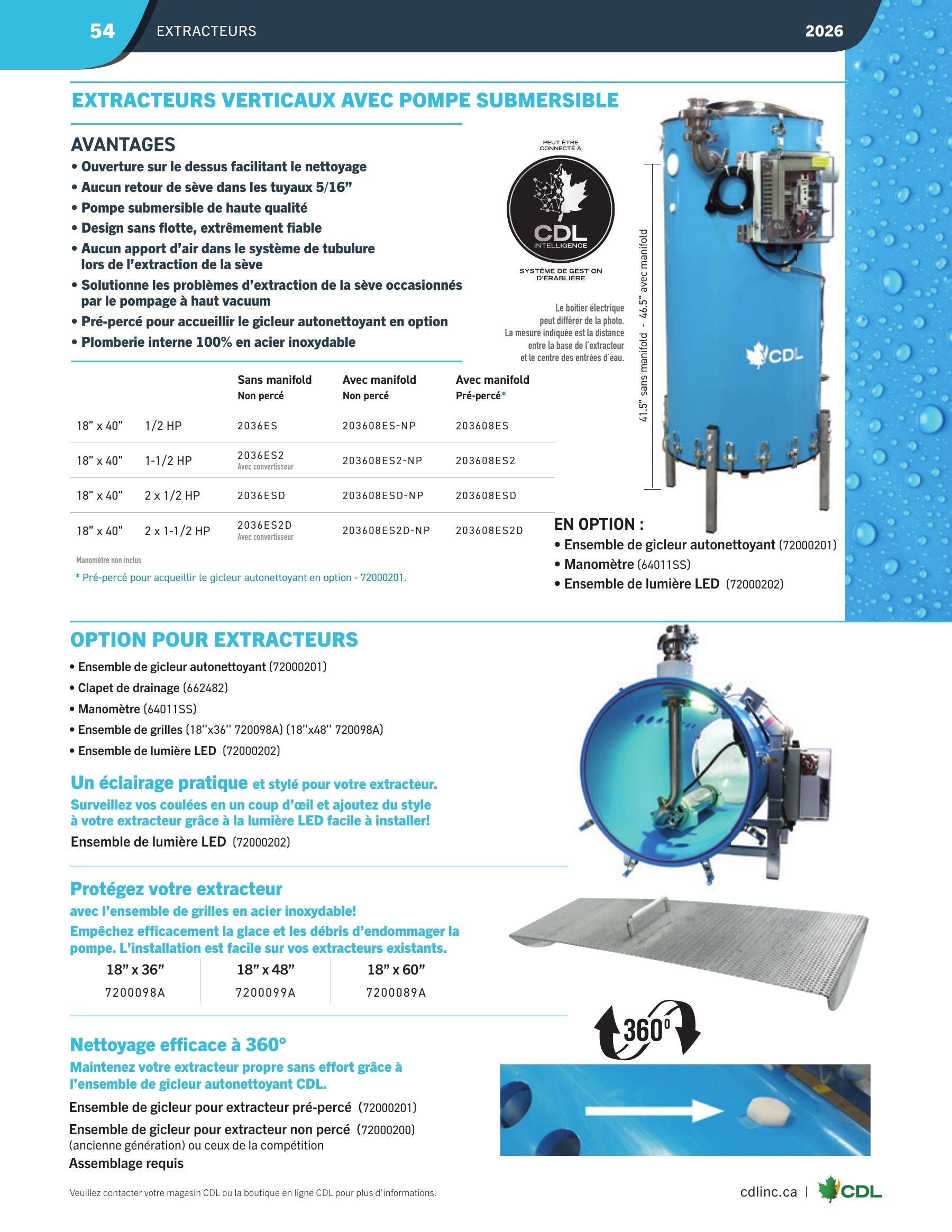 Les Équipements d'Érablière CDL Annual Maple Equipment Catalog Flyer January 1 - December 31, 2026