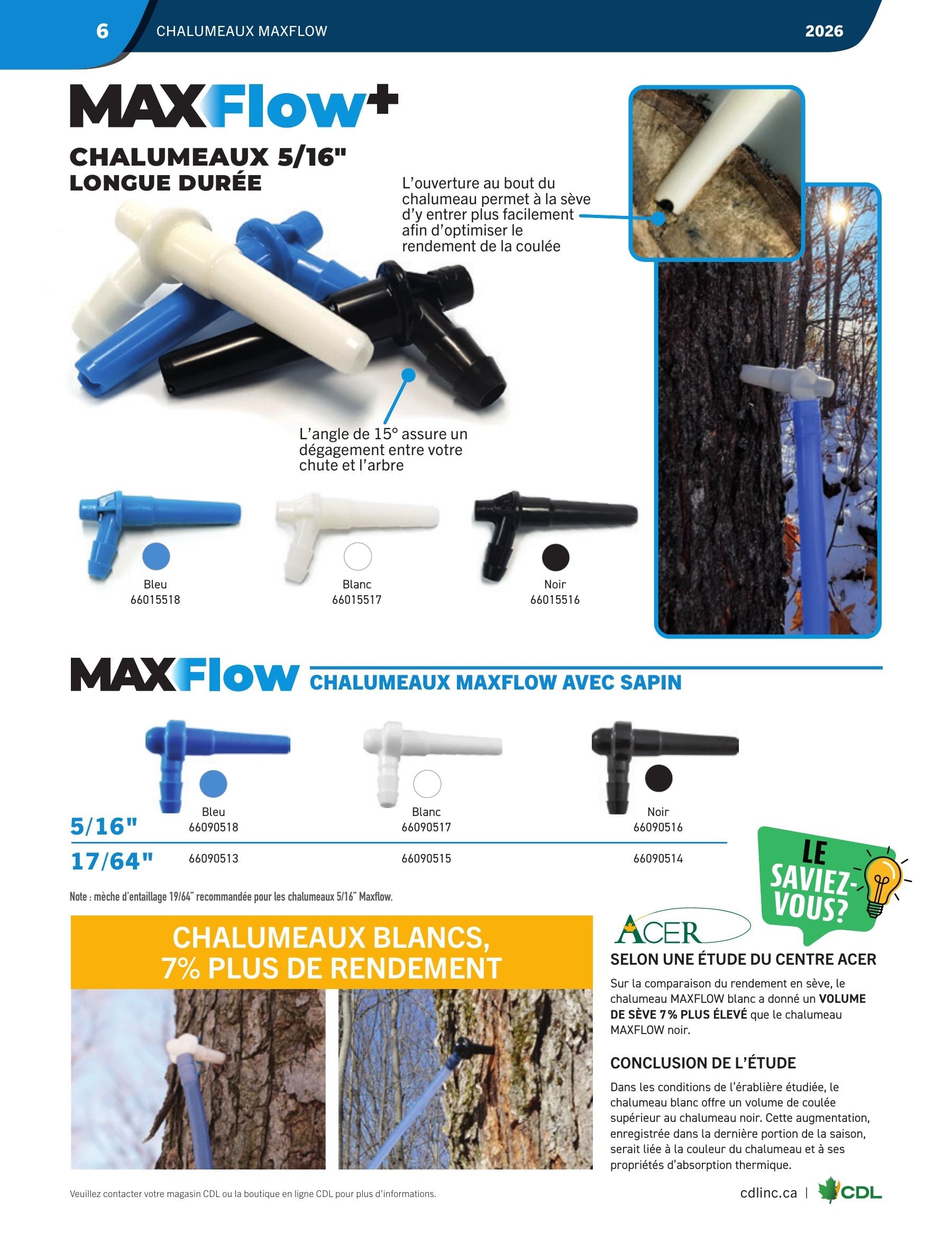 Les Équipements d'Érablière CDL Annual Maple Equipment Catalog Flyer January 1 - December 31, 2026